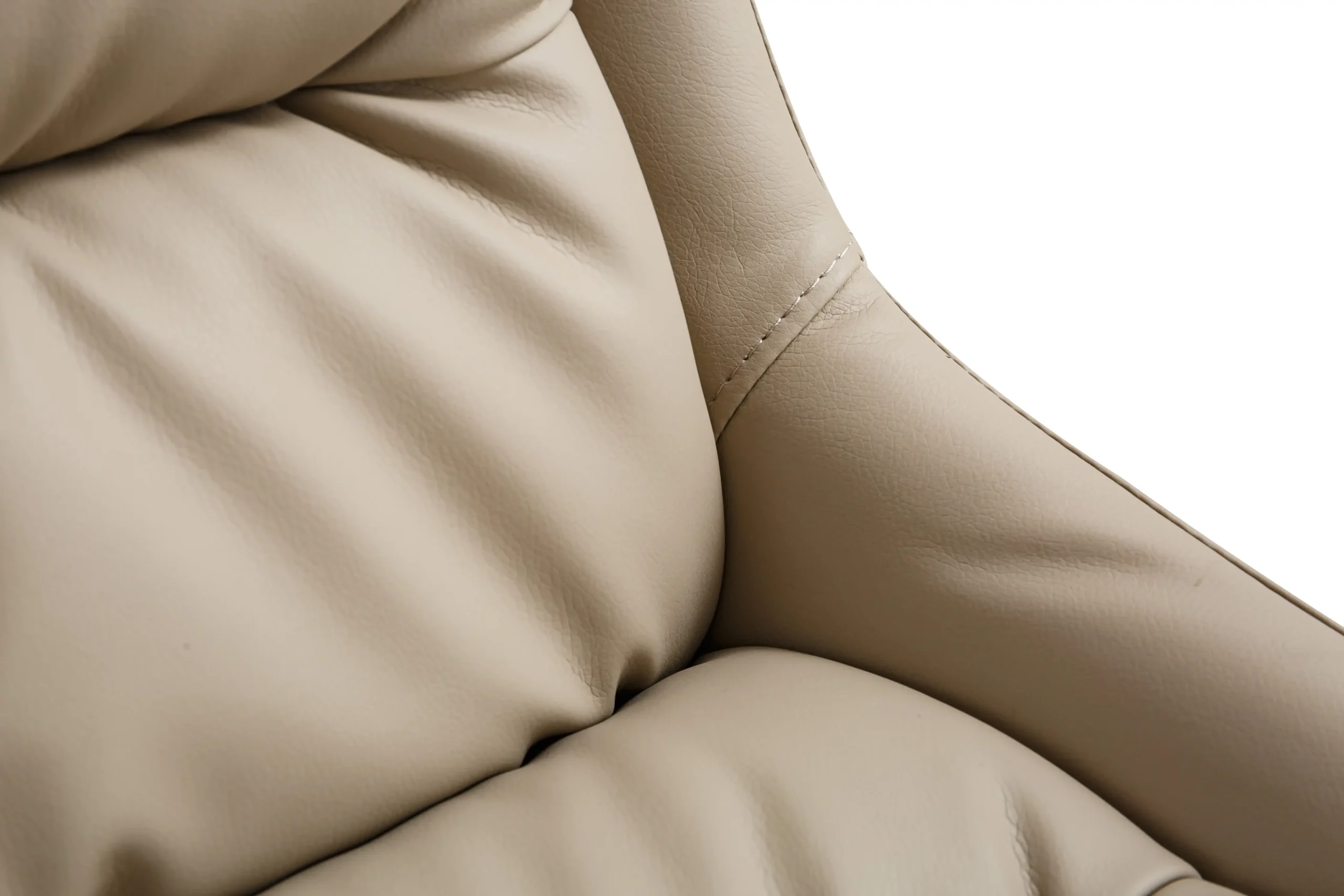 Arnhem Leather Effect Cream Dining Chair - Image 10