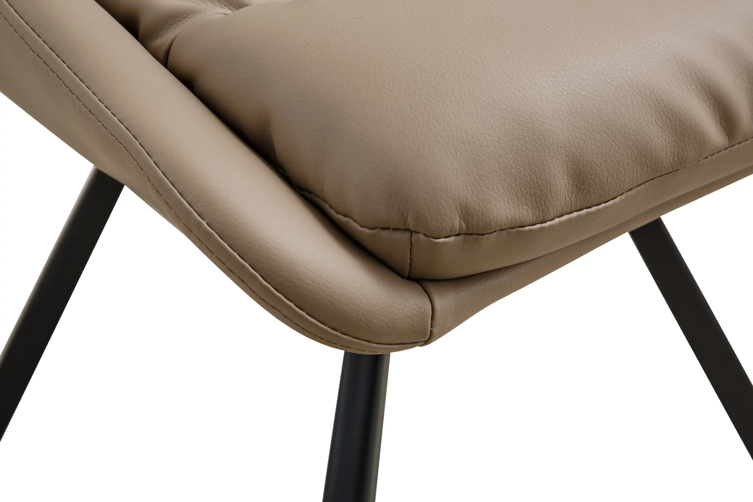 Arnhem Leather Effect Mink Dining Chair - Image 8