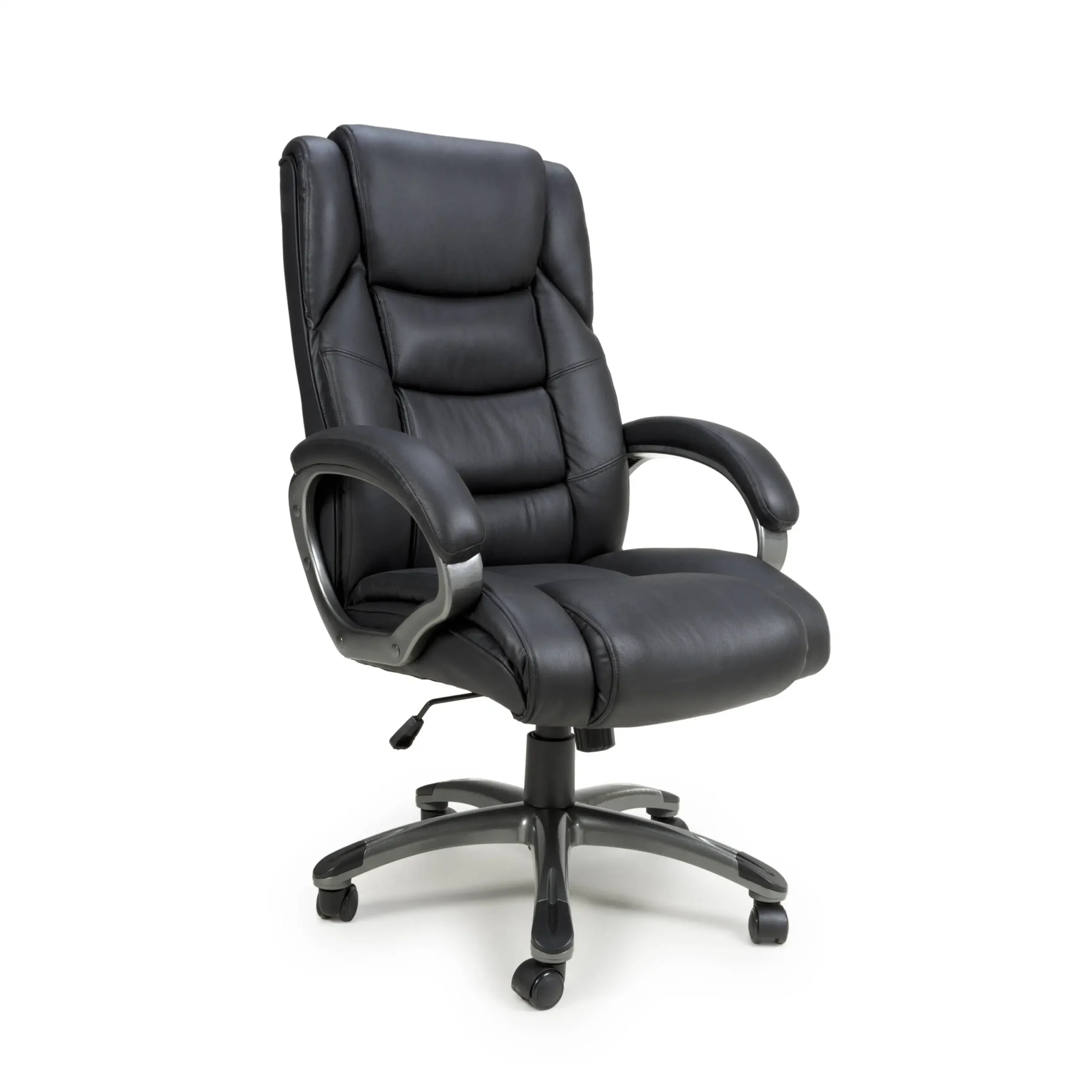 Regent Executive Leather Faced Black Office Chair