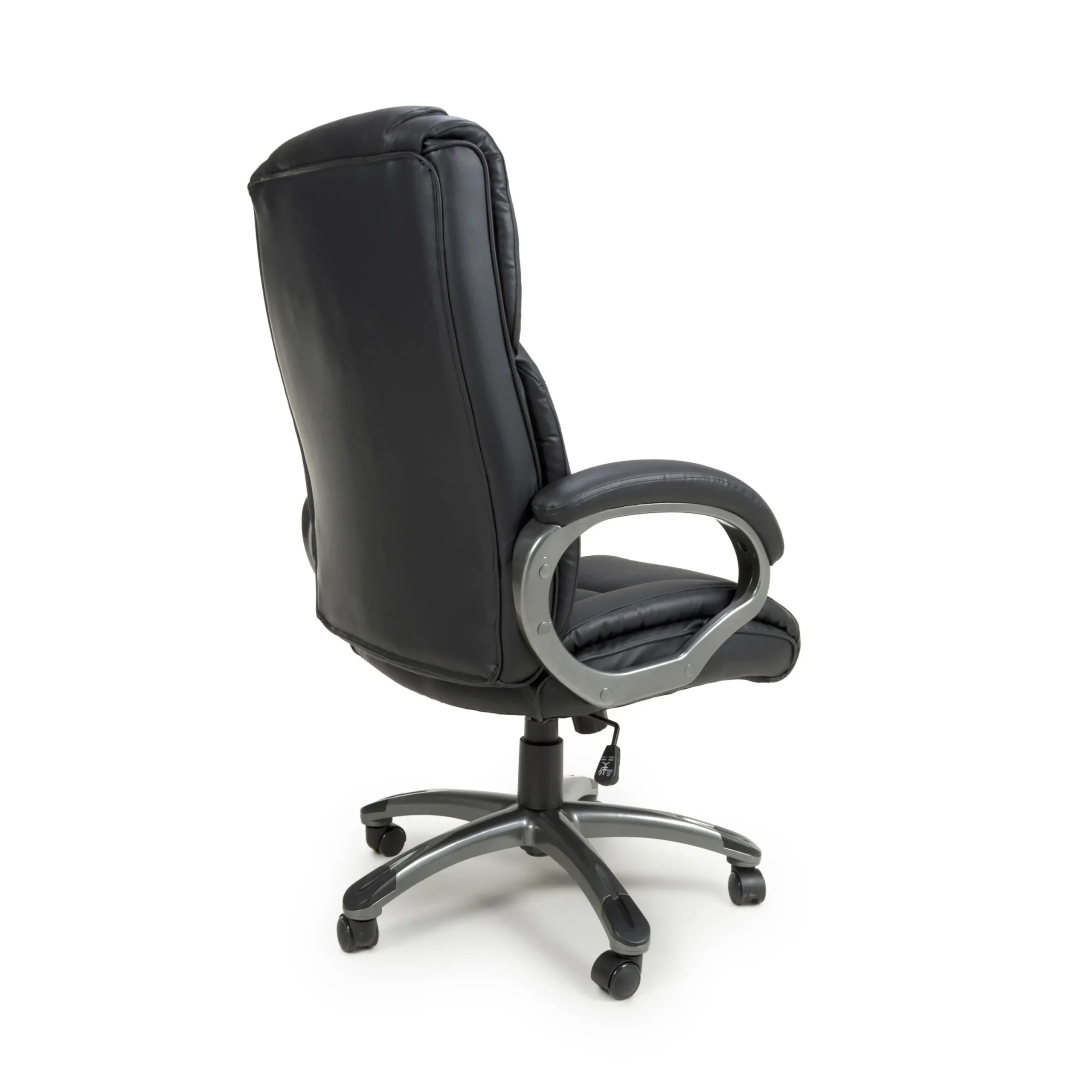 Regent Executive Leather Faced Black Office Chair - Image 2