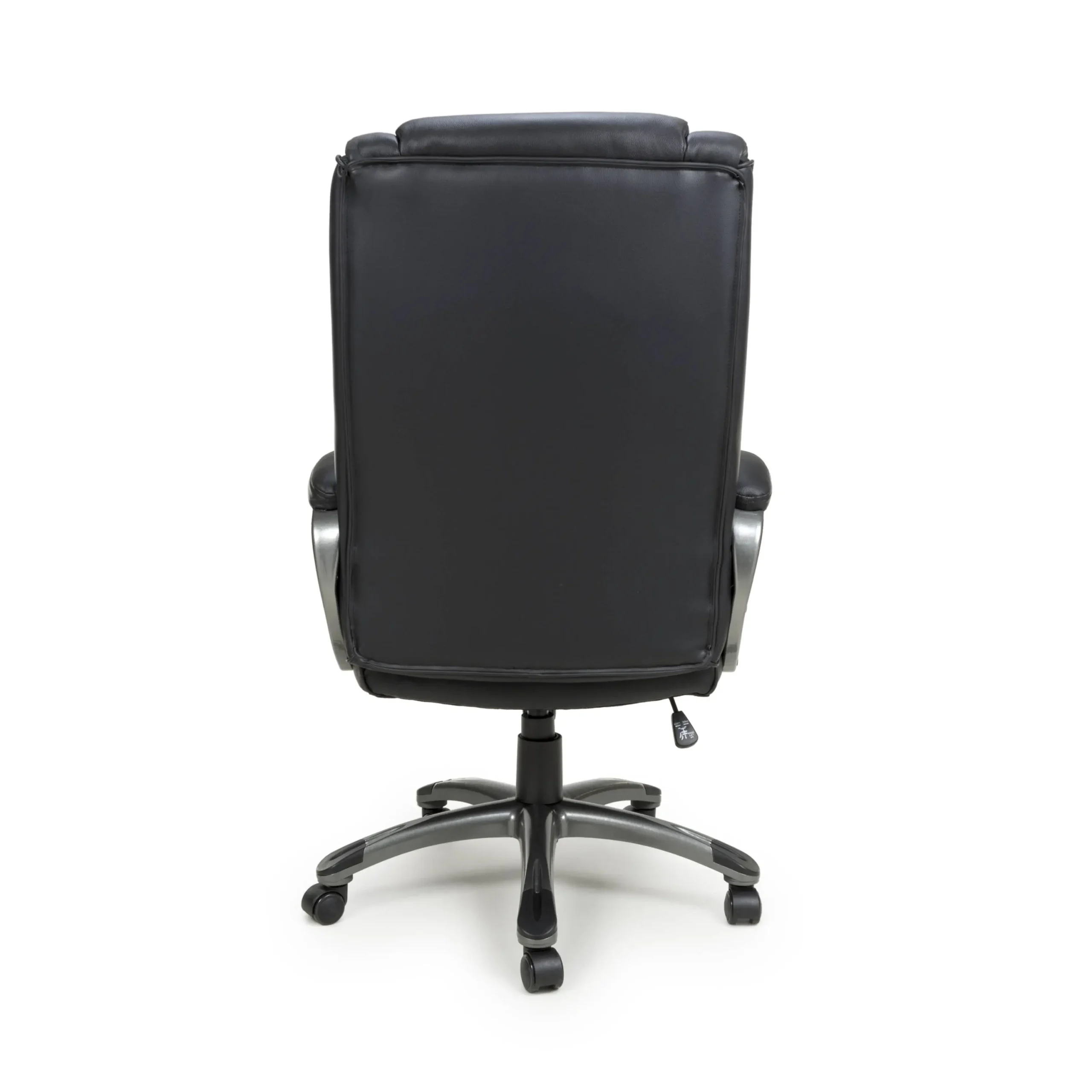 Regent Executive Leather Faced Black Office Chair - Image 5