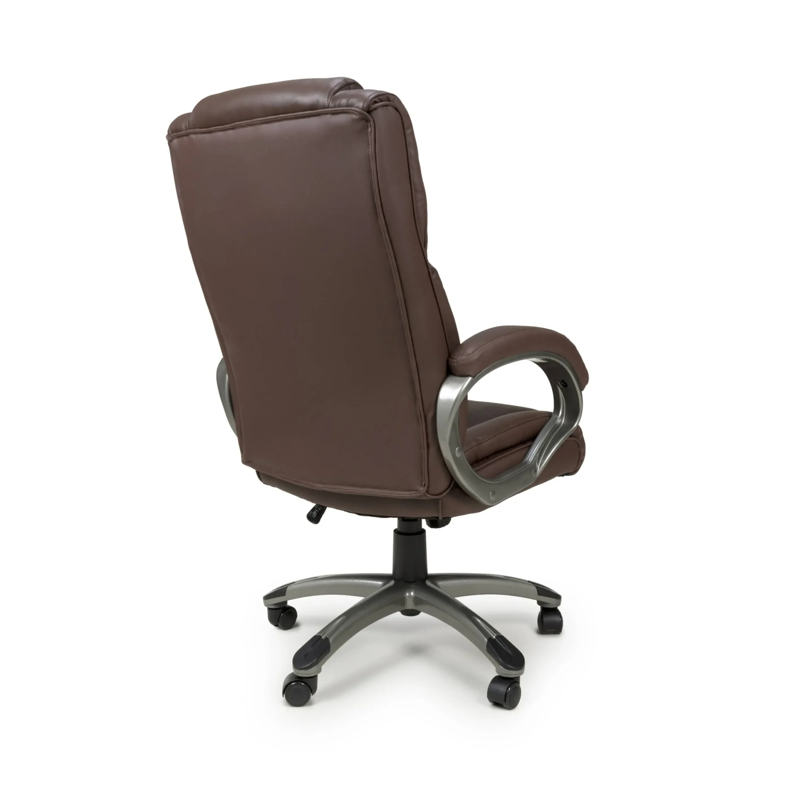 Regent Executive Leather Faced Brown Office Chair - Image 2
