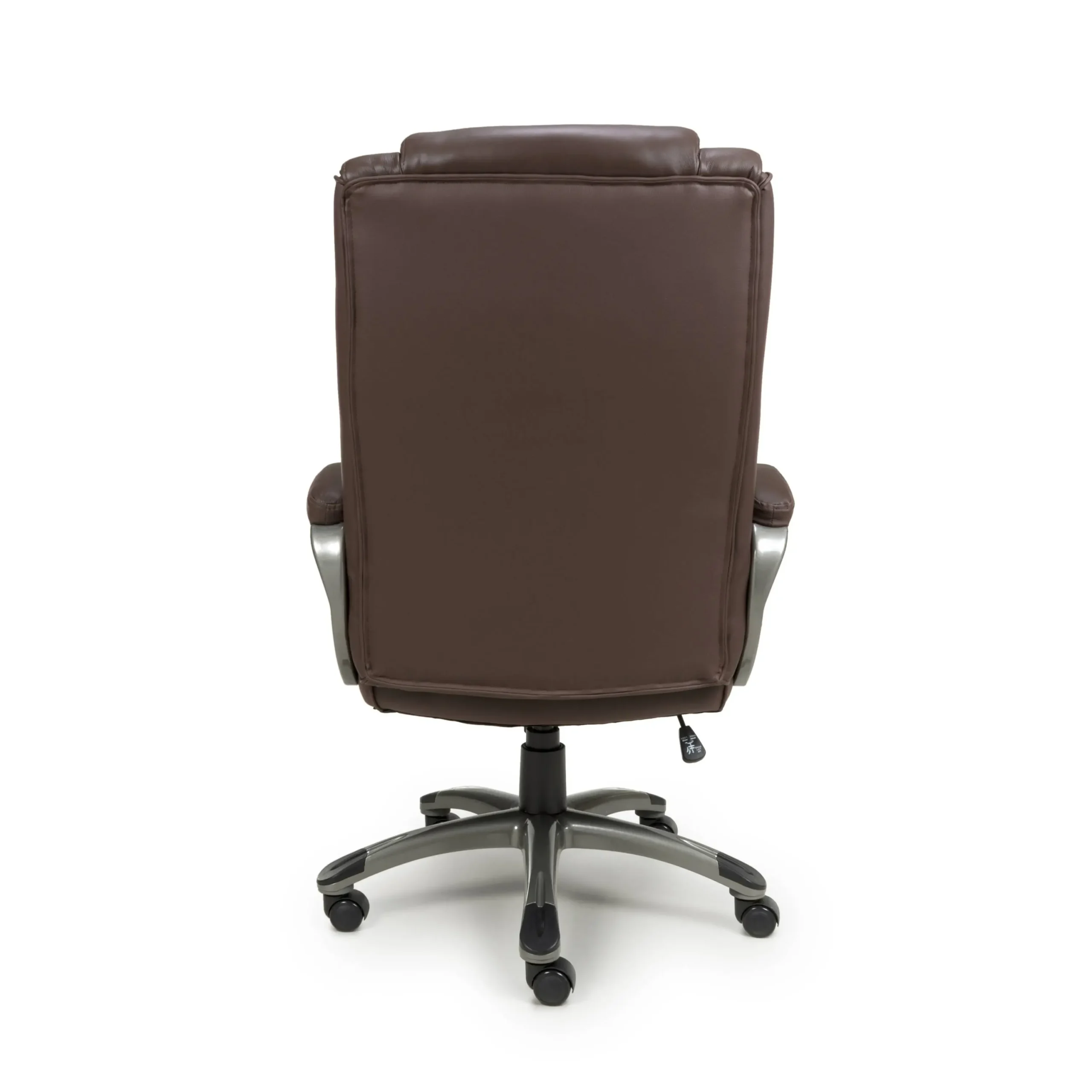 Regent Executive Leather Faced Brown Office Chair - Image 5