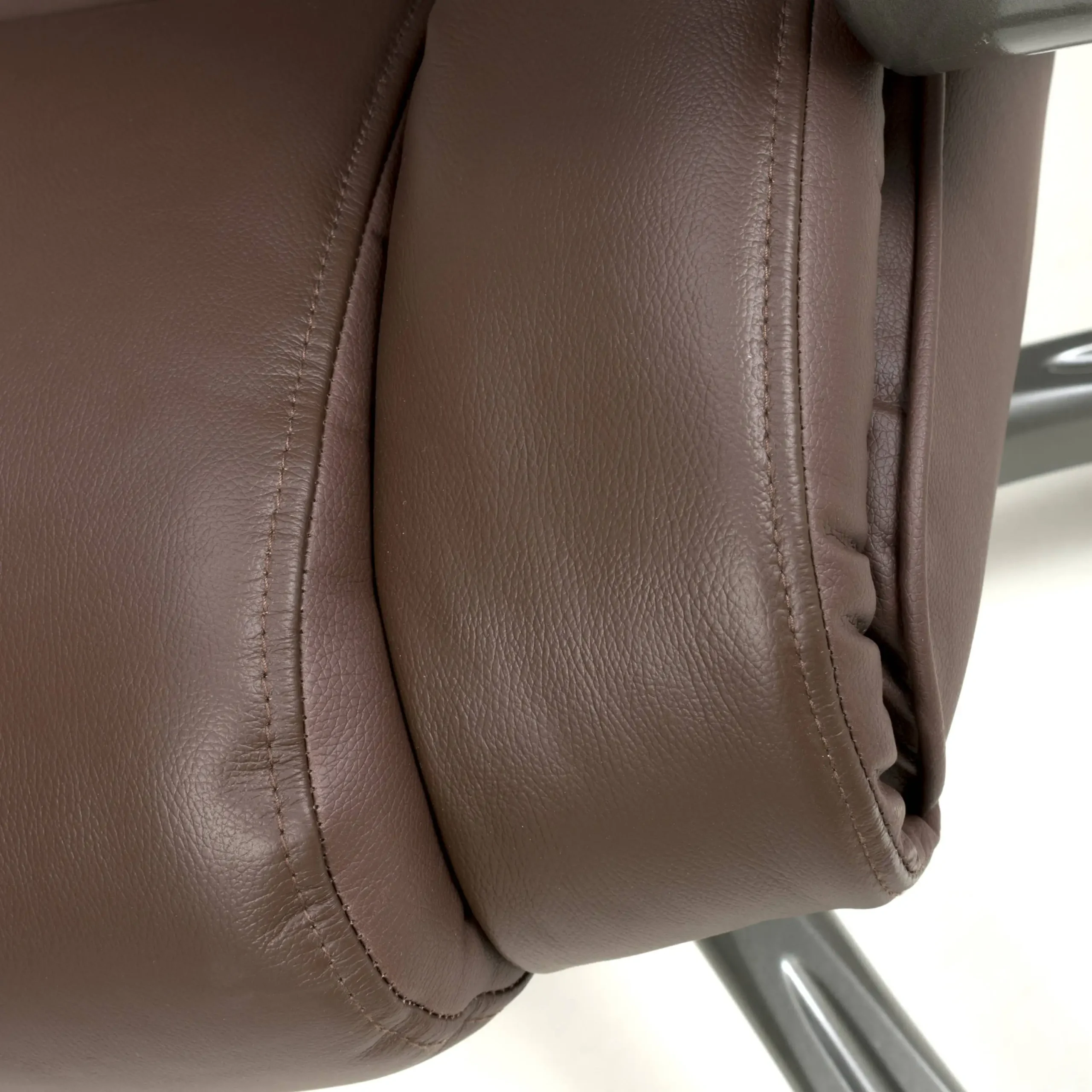 Regent Executive Leather Faced Brown Office Chair - Image 6