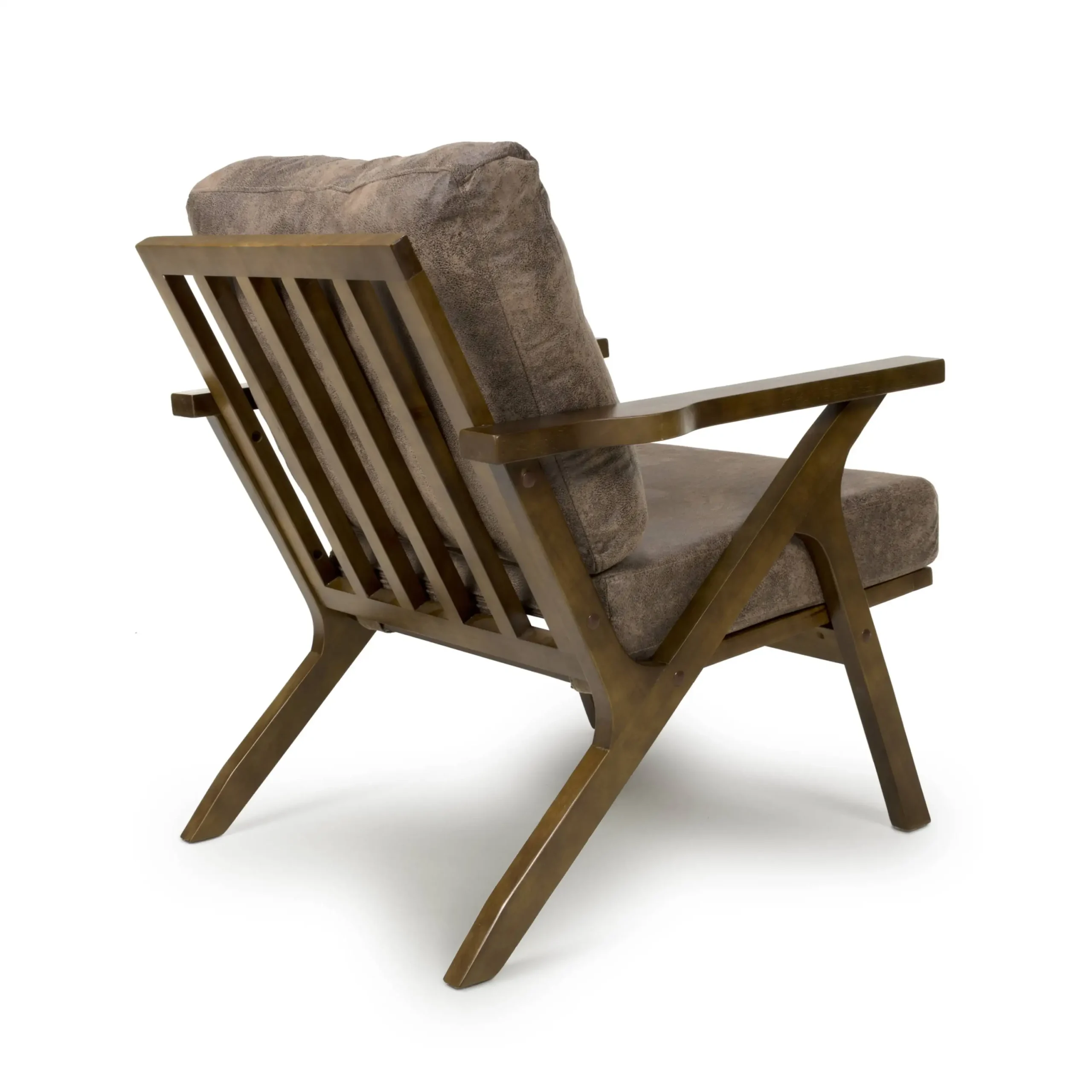 Hampton Suede Effect Brown Accent Chair - Image 2