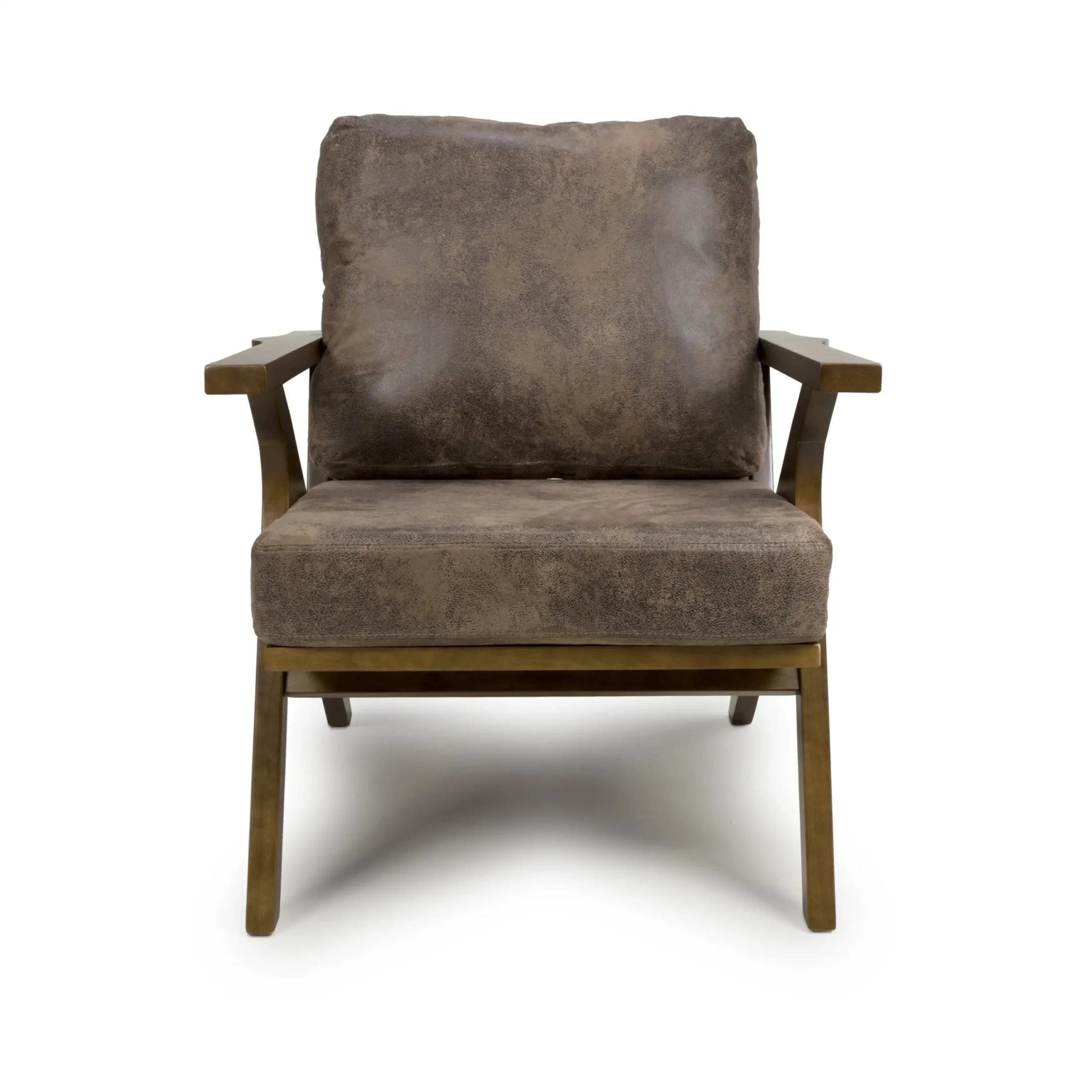 Hampton Suede Effect Brown Accent Chair - Image 4