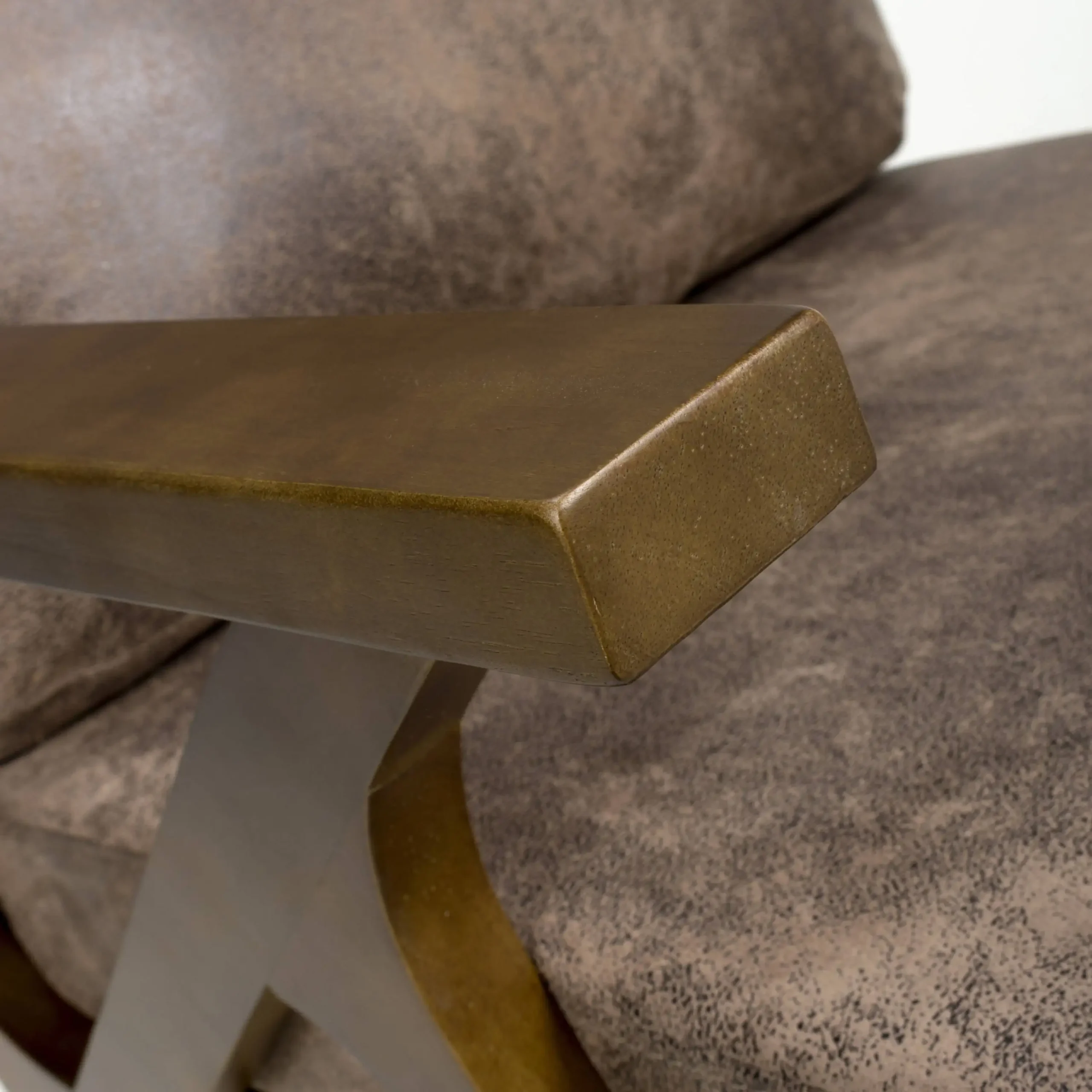 Hampton Suede Effect Brown Accent Chair - Image 7