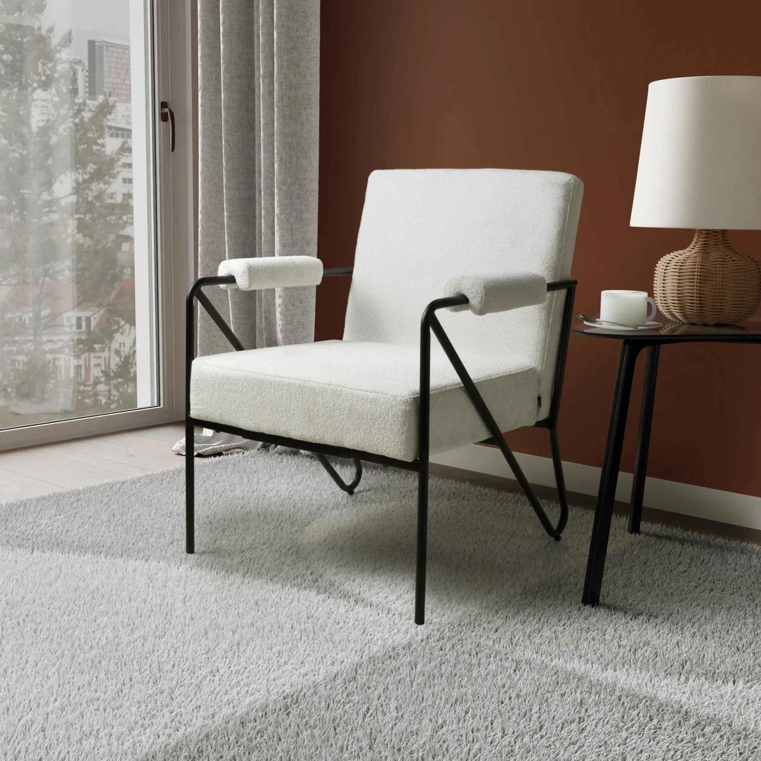 Oslo Speckled Natural Armchair - Image 9