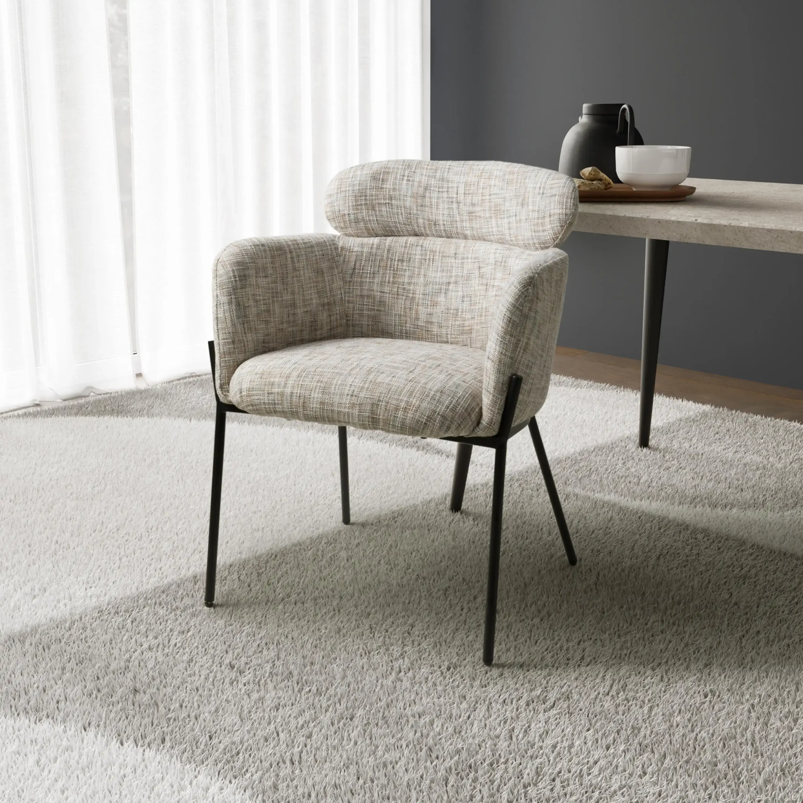 Rome Light Toffee Accent Chair - Image 8