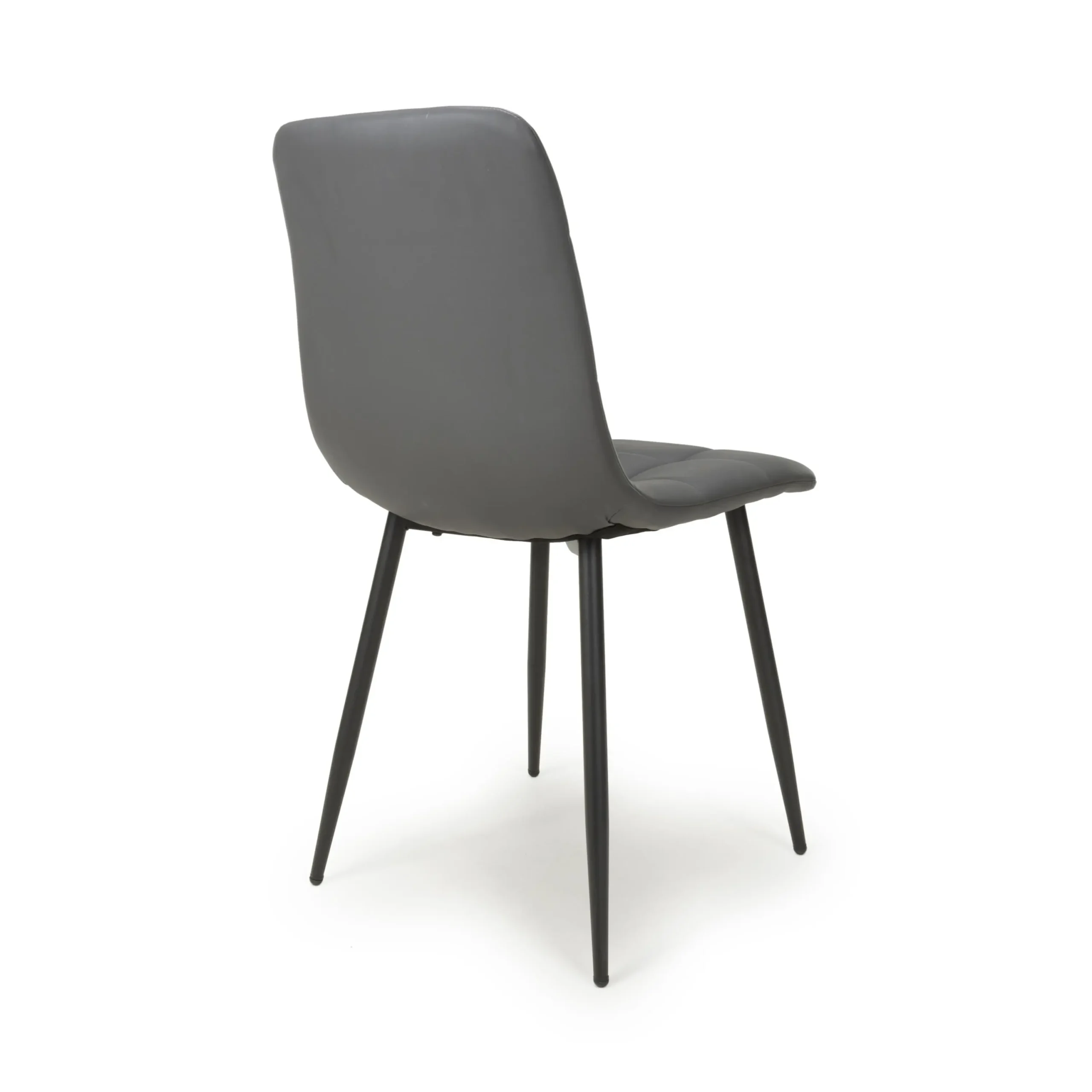 Madison Leather Effect Grey Dining Chair - Image 2