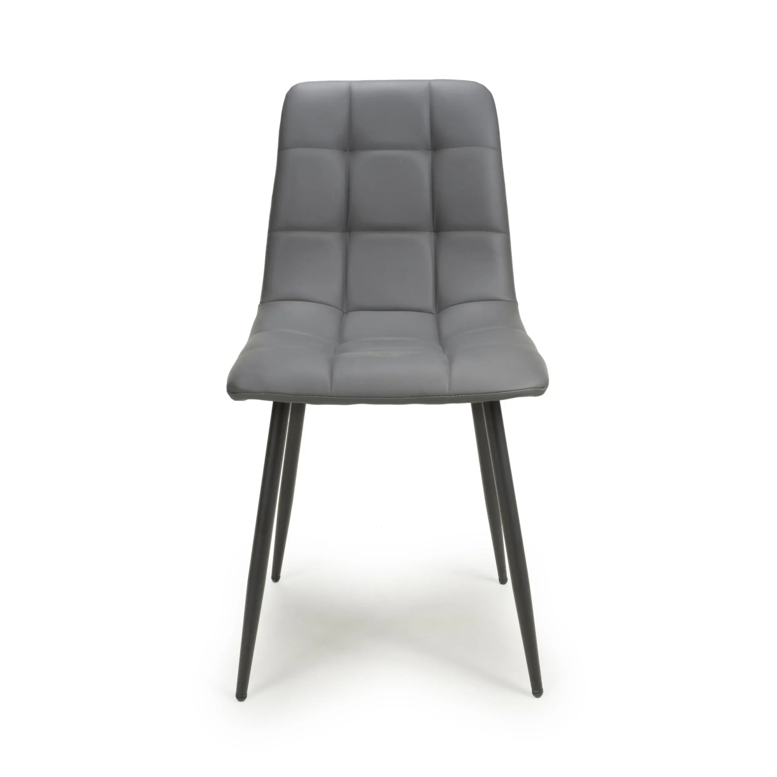 Madison Leather Effect Grey Dining Chair - Image 4