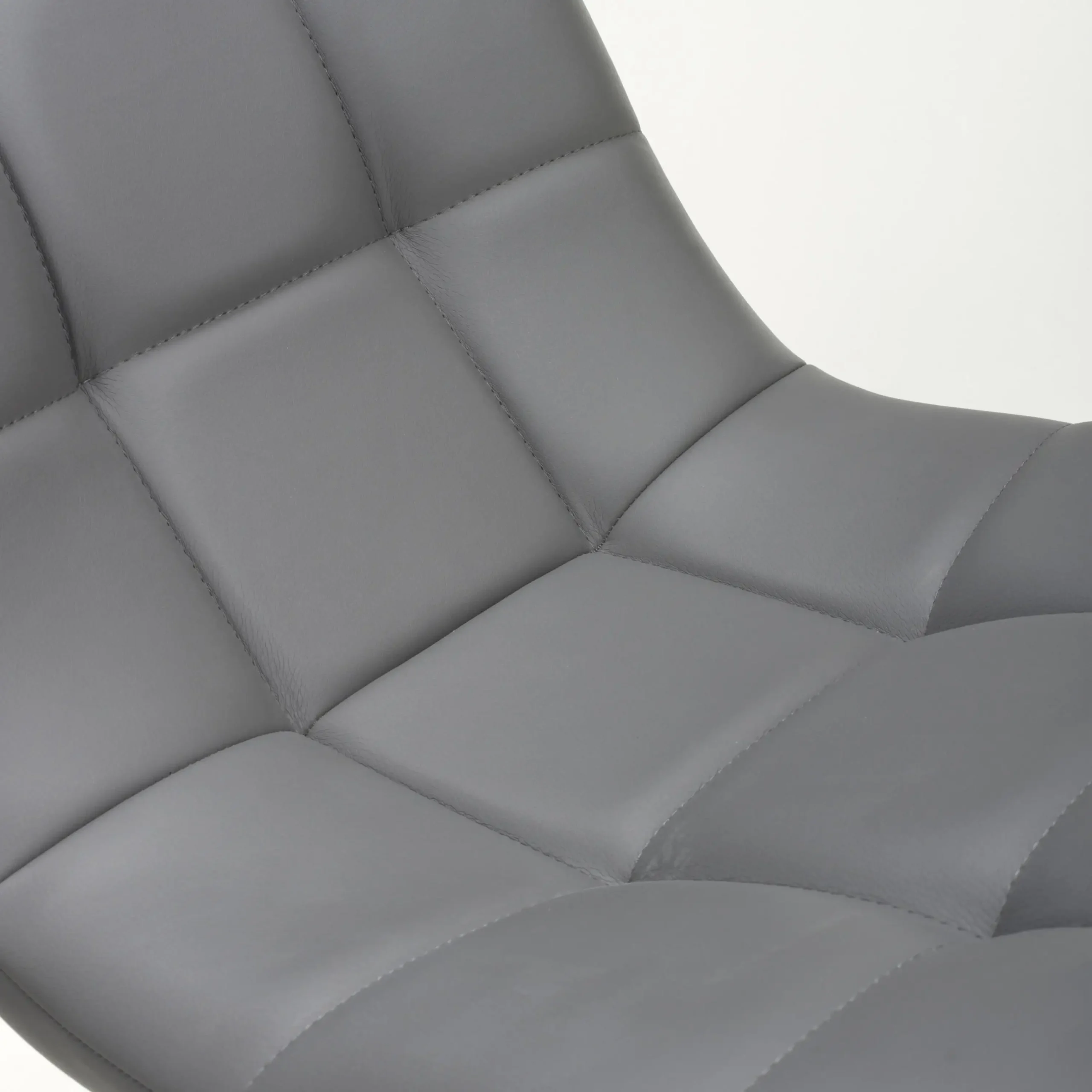 Madison Leather Effect Grey Dining Chair - Image 6