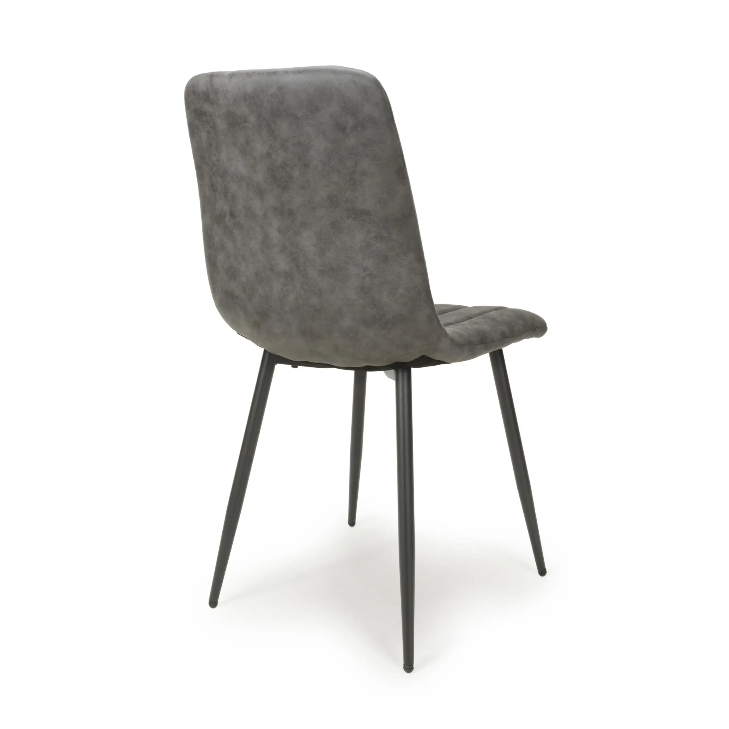 Lisbon Microfibre Grey Dining Chair - Image 2
