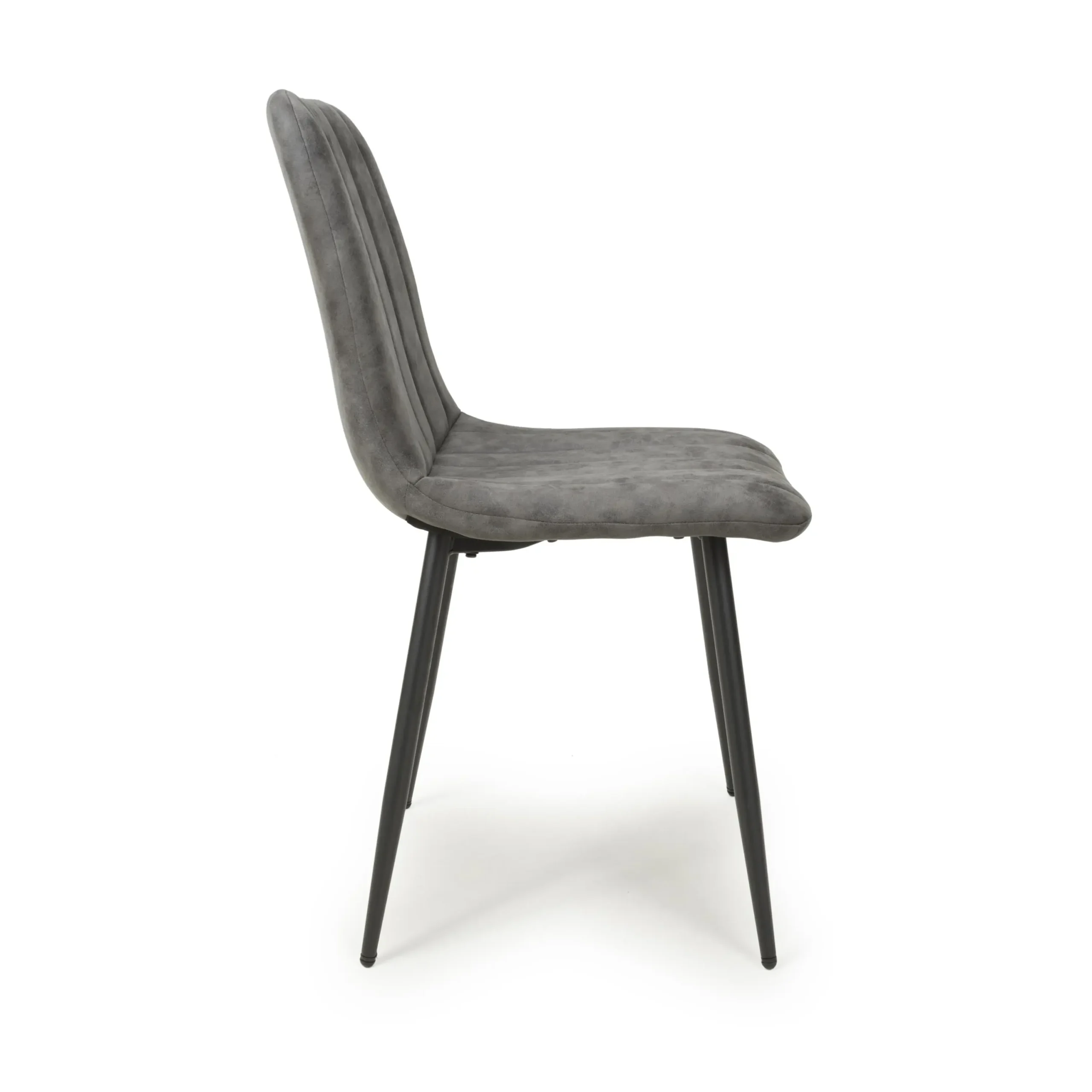 Lisbon Microfibre Grey Dining Chair - Image 3