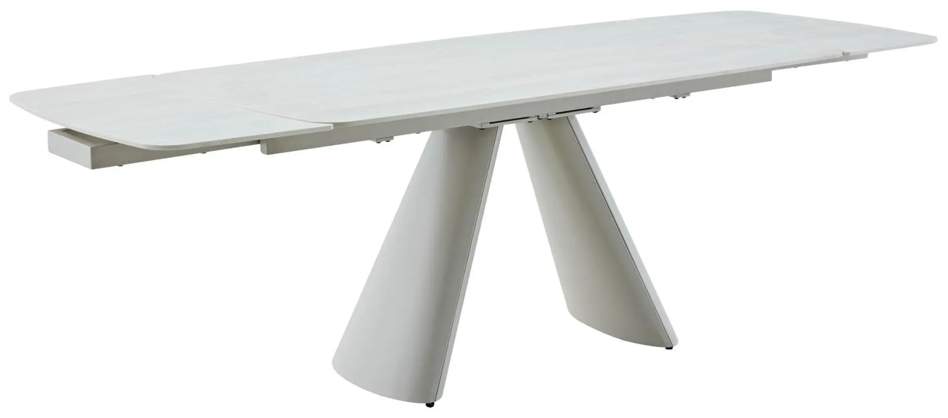 Genoa 2.4m Extending Ivory Travertine Dining Table
