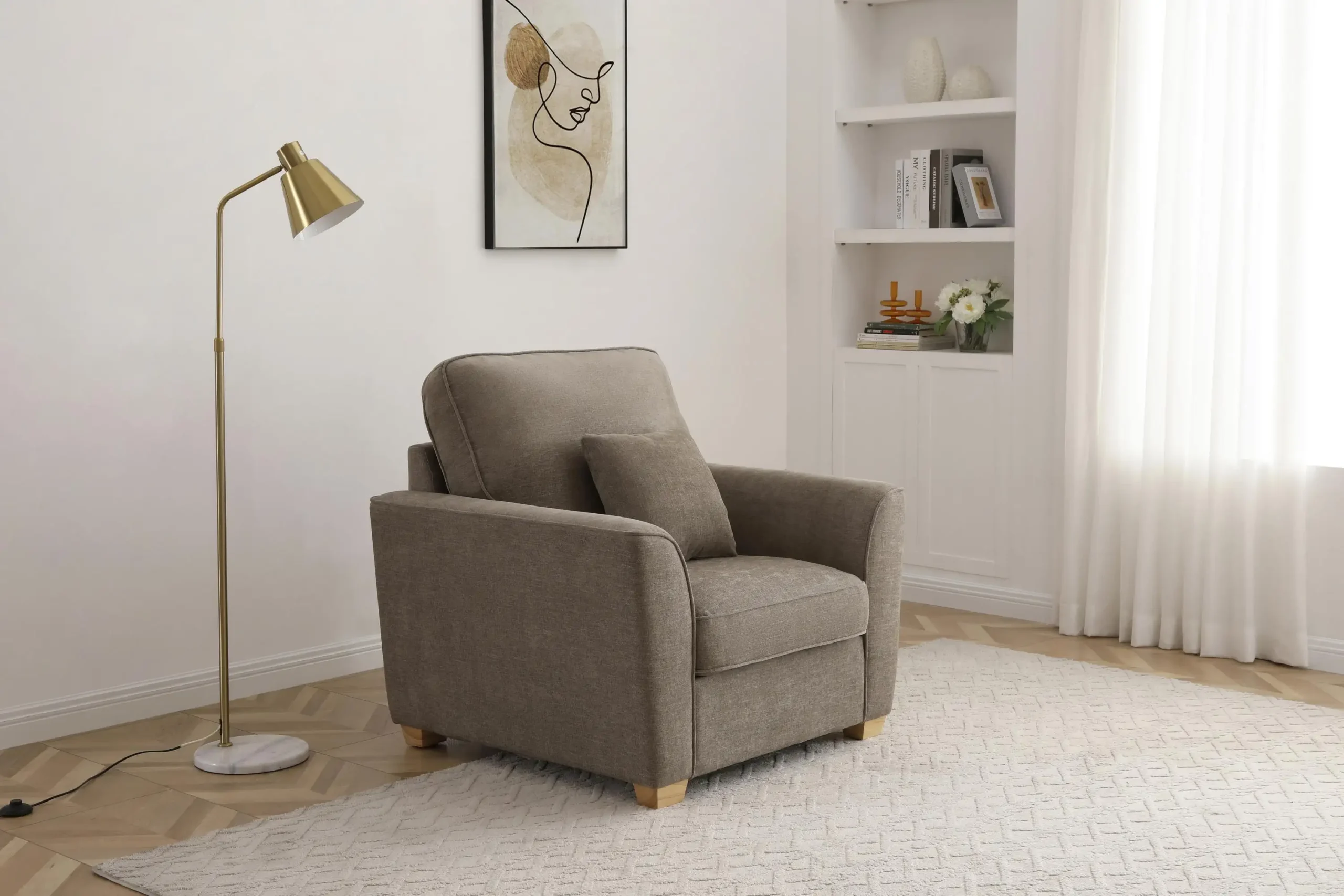 Chatsworth Oatmeal Armchair - Image 5