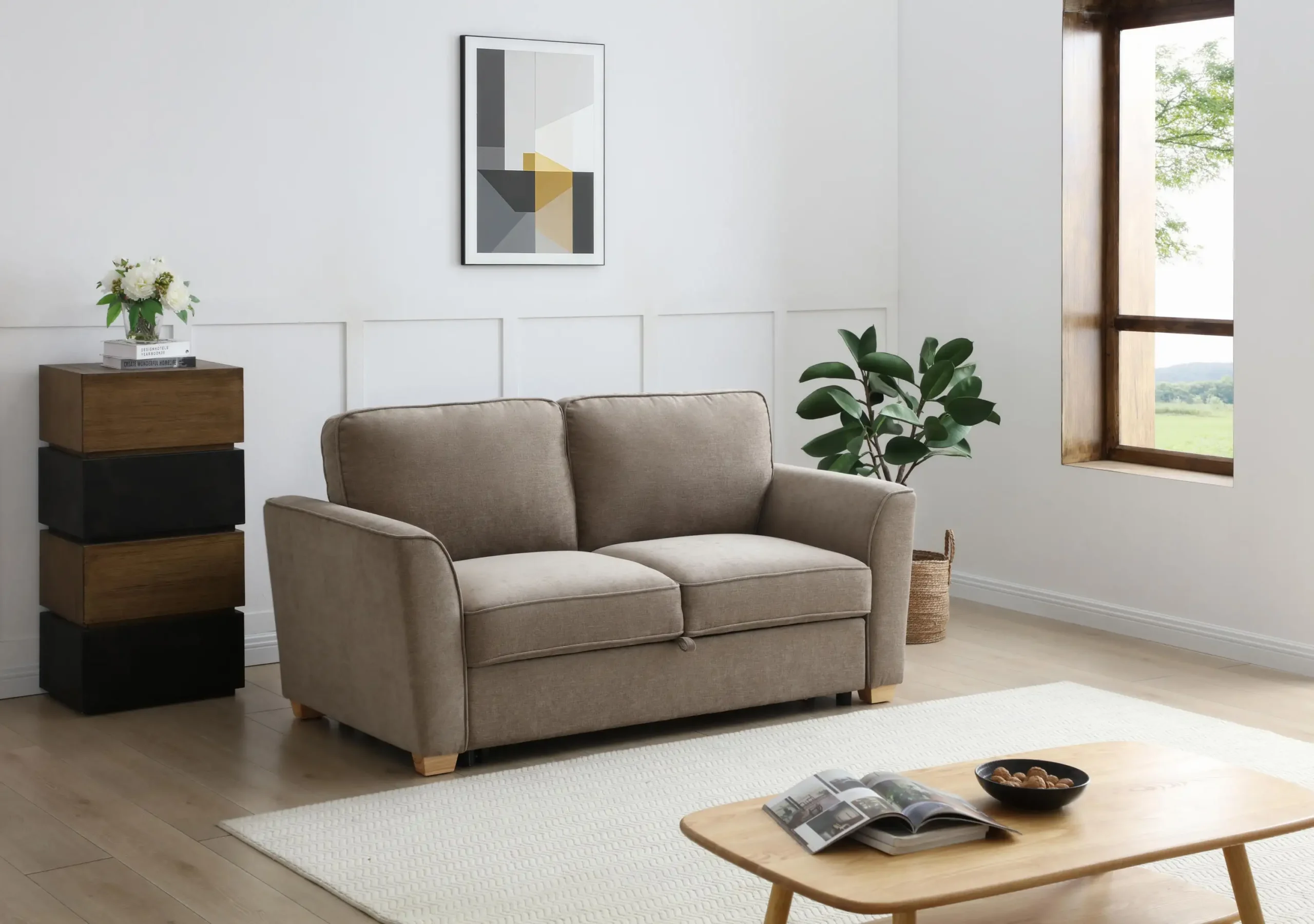 Chatsworth Oatmeal Sofa Bed - Image 15