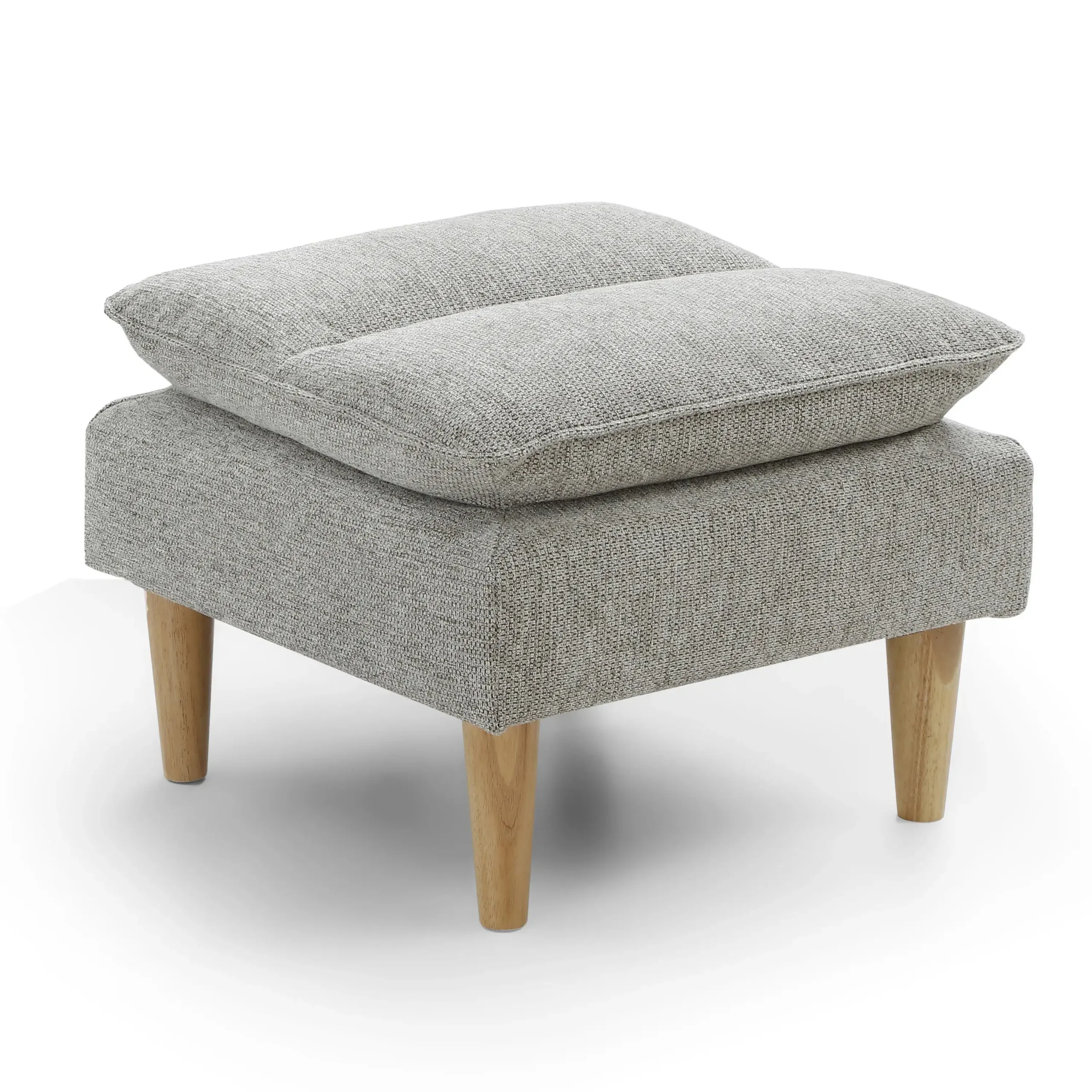 Cosy Rest Chenille Effect Light Grey Footstool