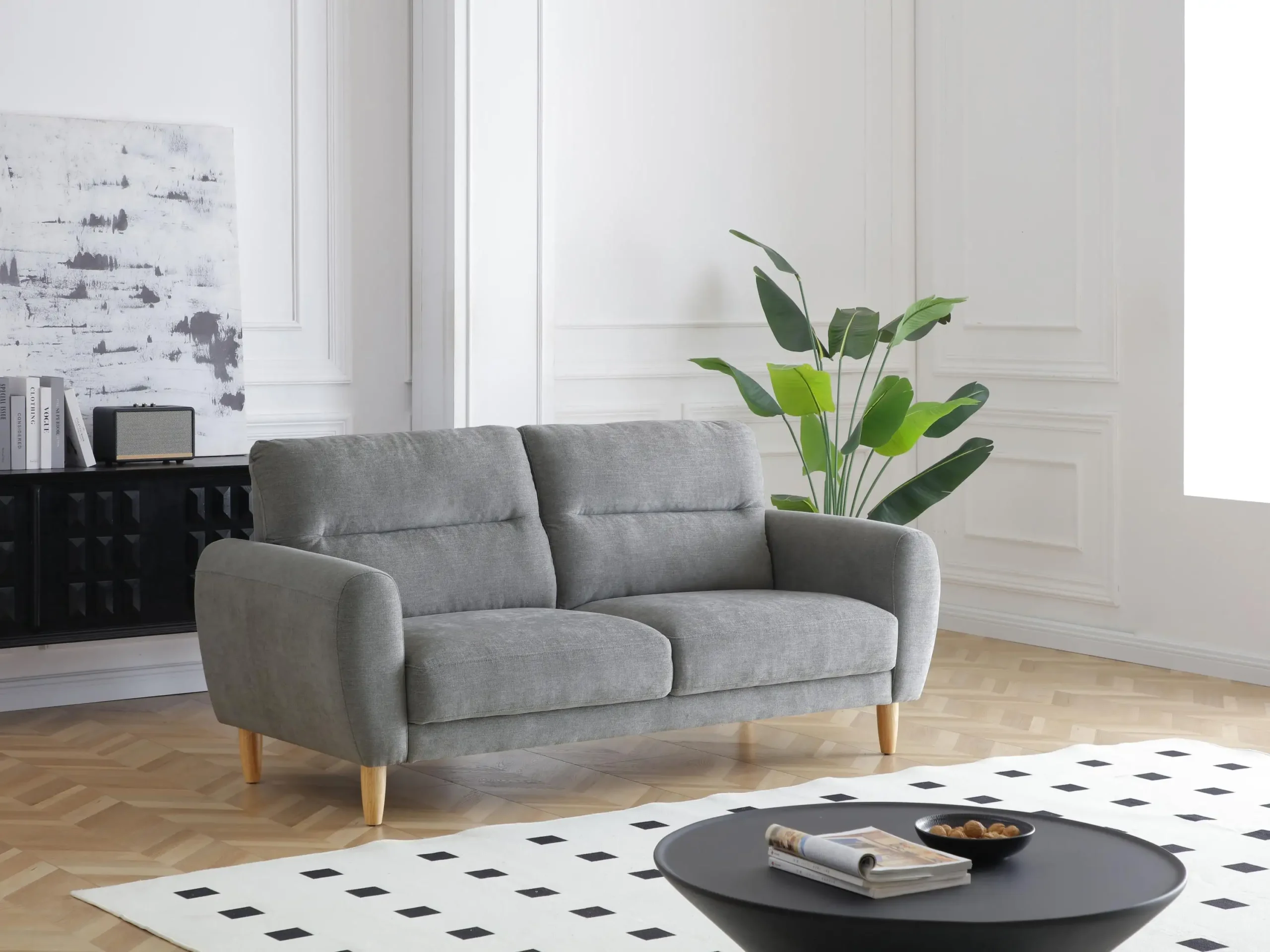 Tabley Grey 3 Seater Sofa - Image 7