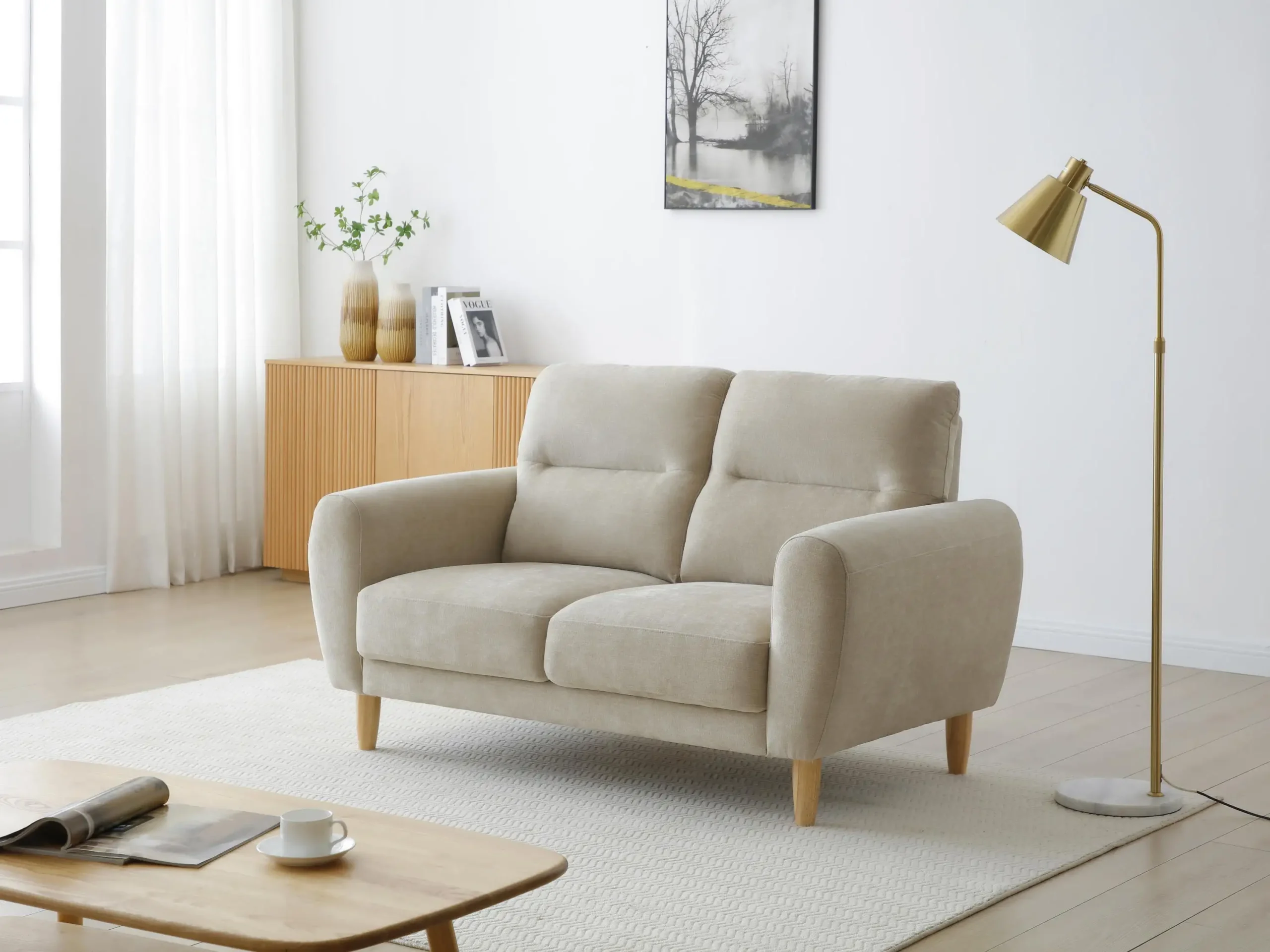 Tabley Natural 2 Seater Sofa - Image 7