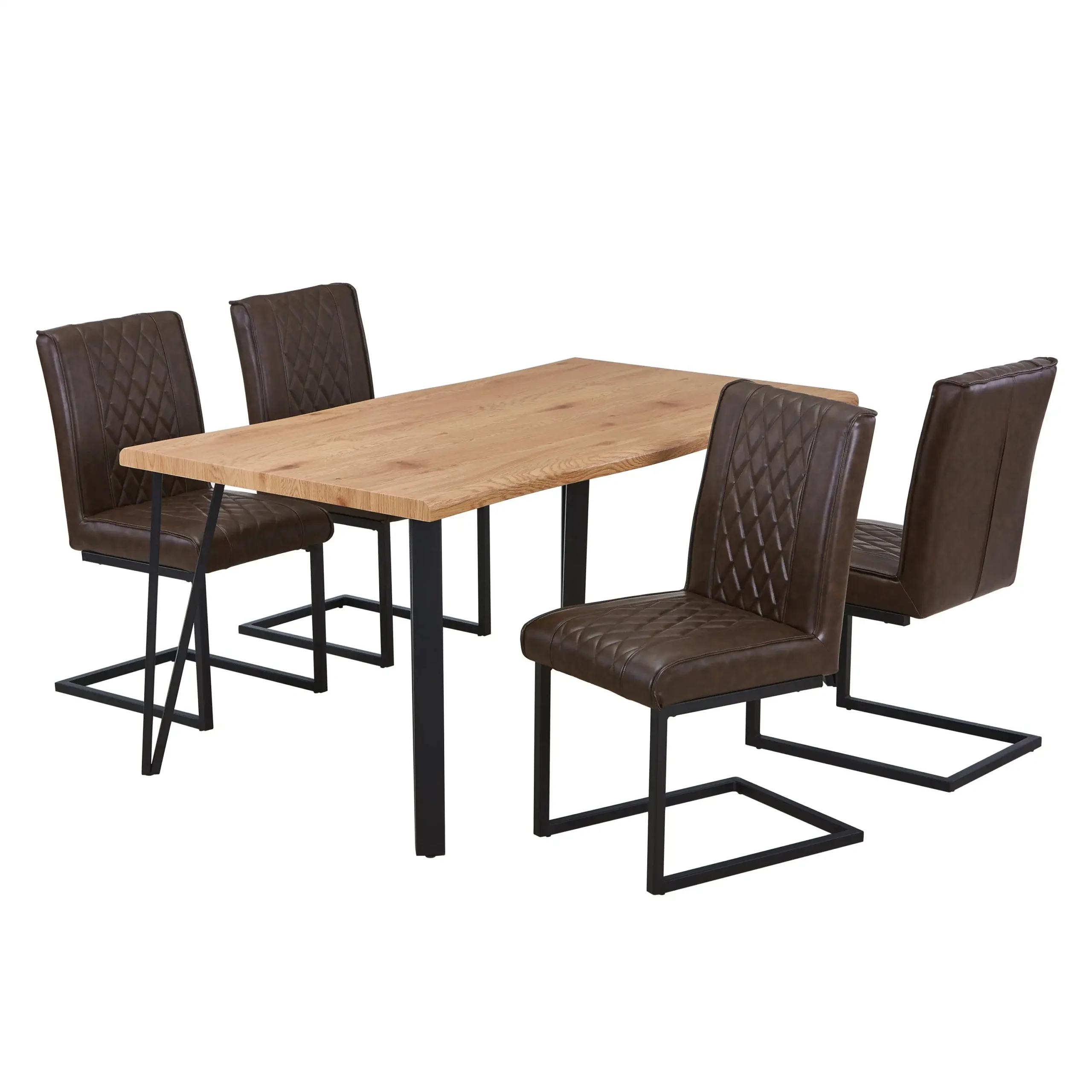 Berkeley 1.6m & 4 Ludlow Brown Dining Set
