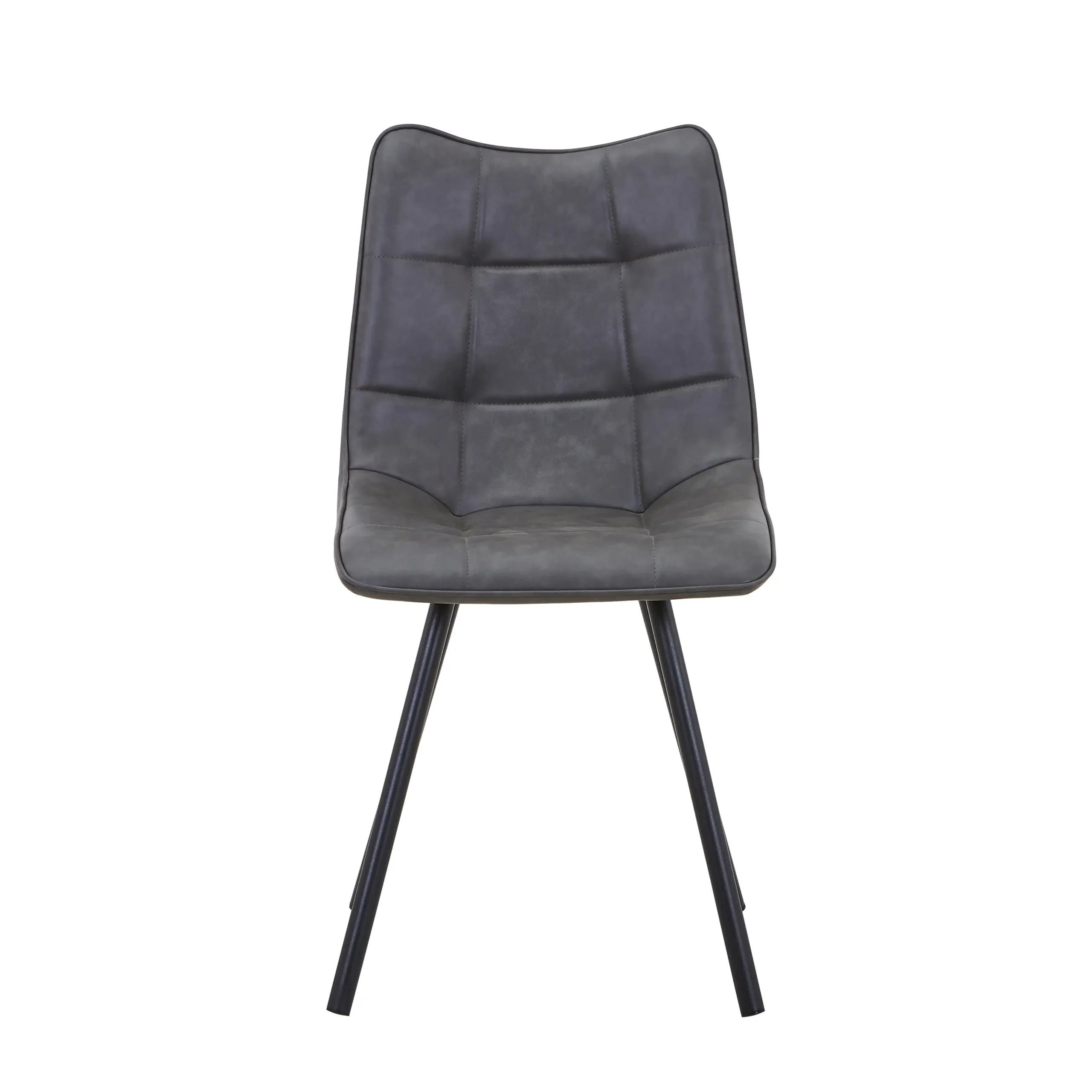 Alnwick Leather Effect Grey Dining Chair - Image 4