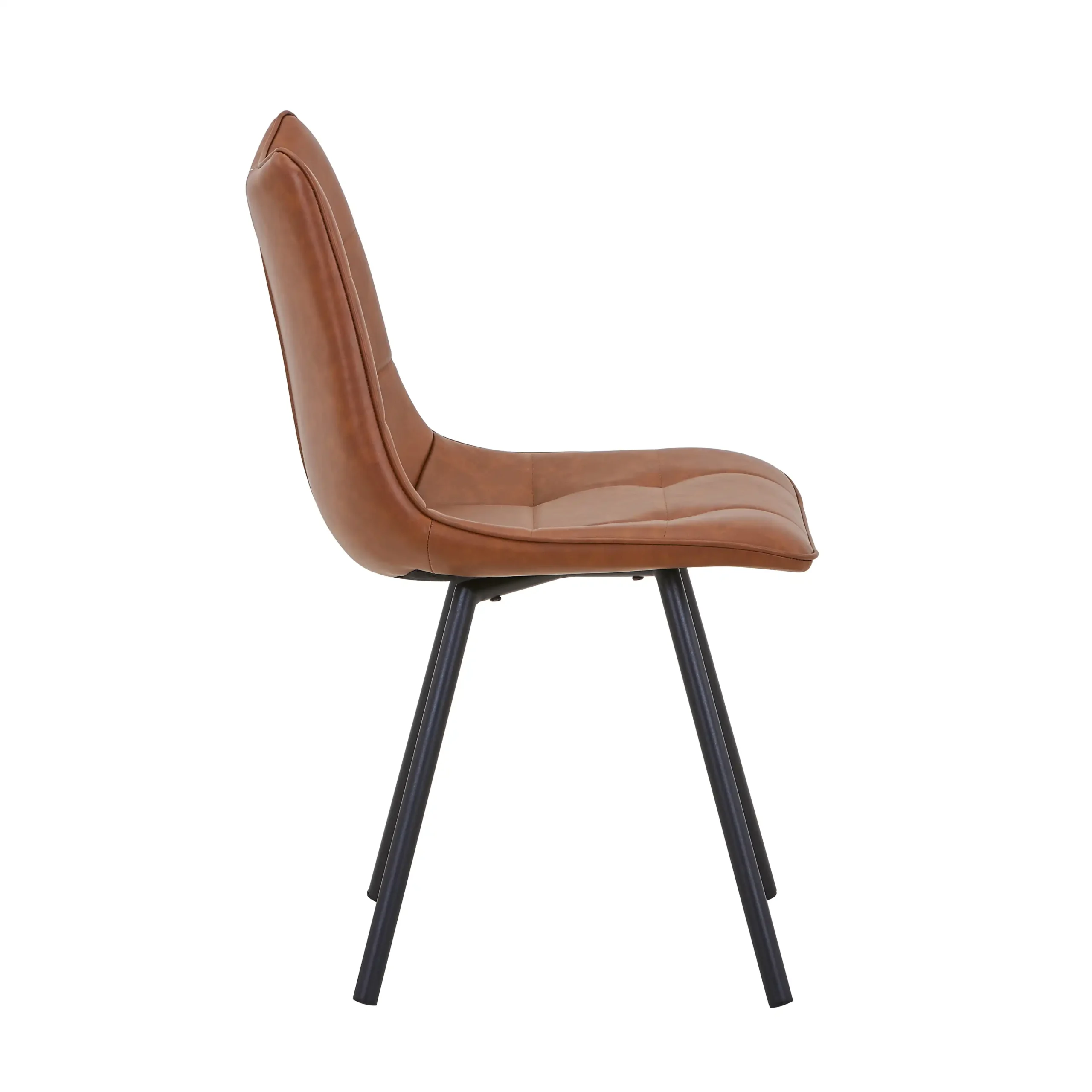 Alnwick Leather Effect Tuscan Tan Dining Chair - Image 3