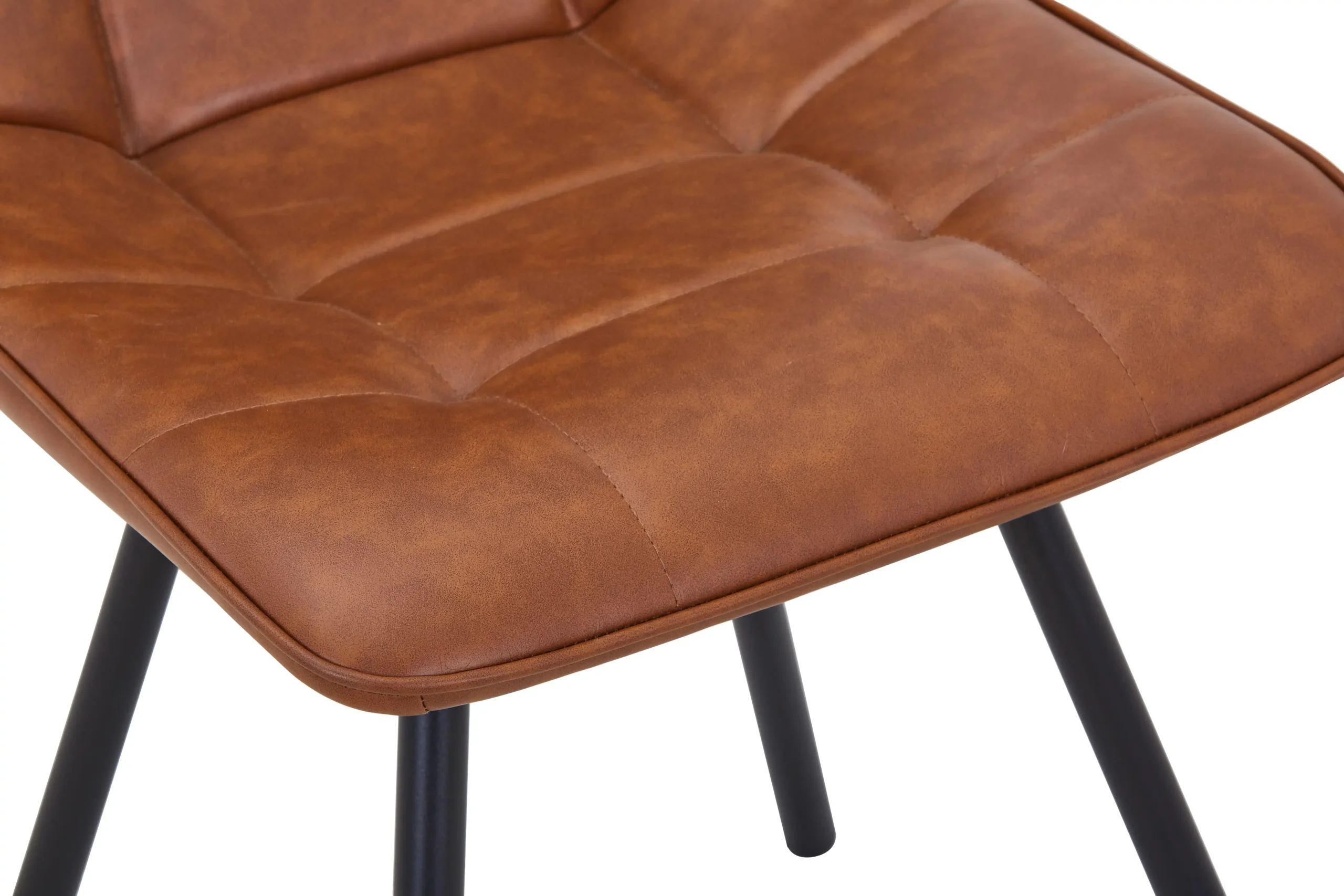 Alnwick Leather Effect Tuscan Tan Dining Chair - Image 6