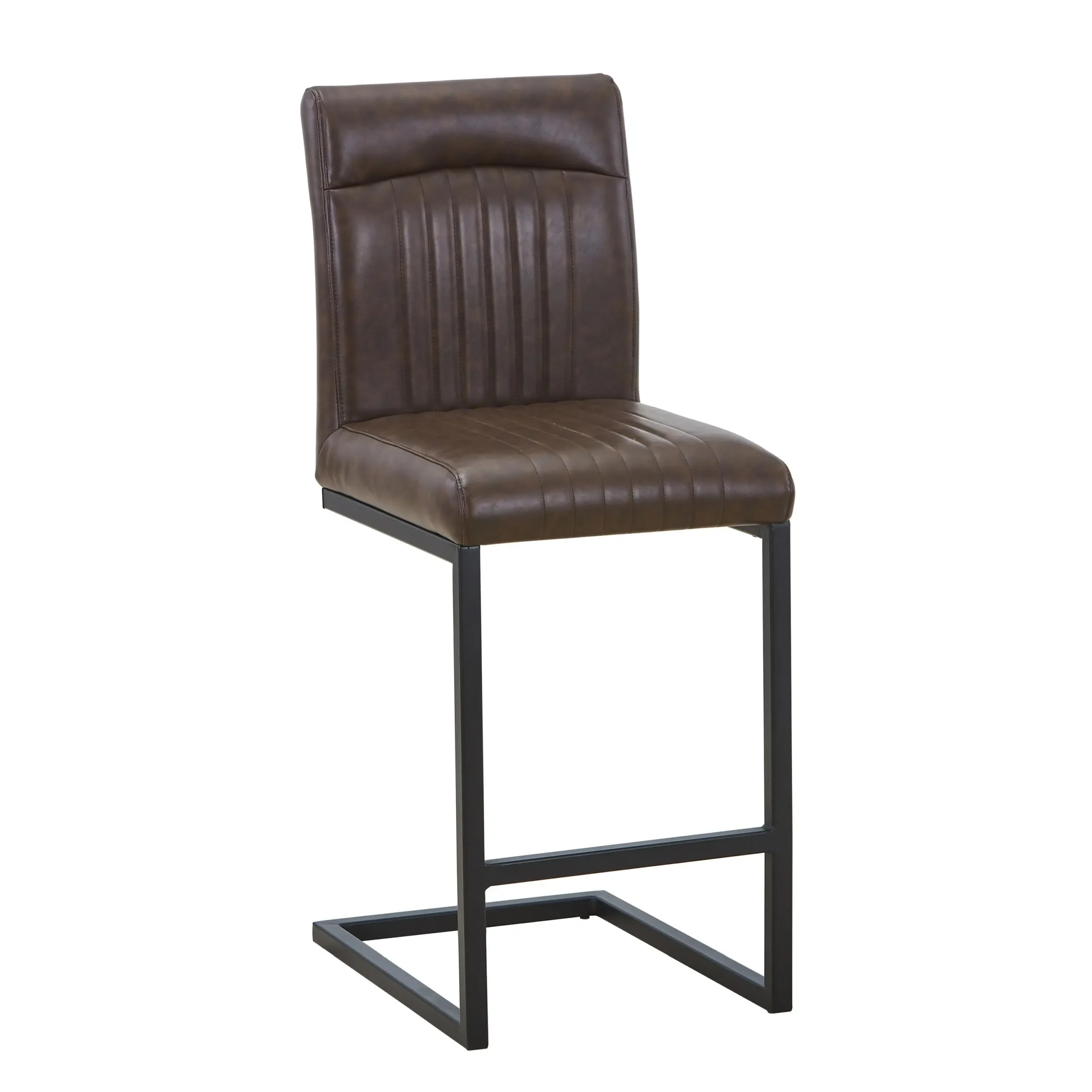 Ludlow Leather Effect Brown Bar Stool