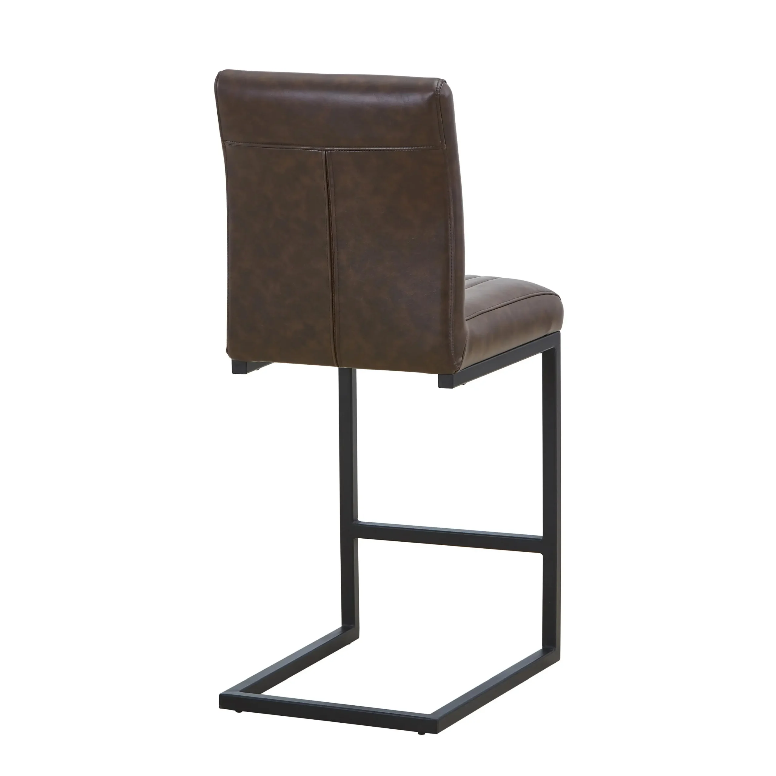 Ludlow Leather Effect Brown Bar Stool - Image 2