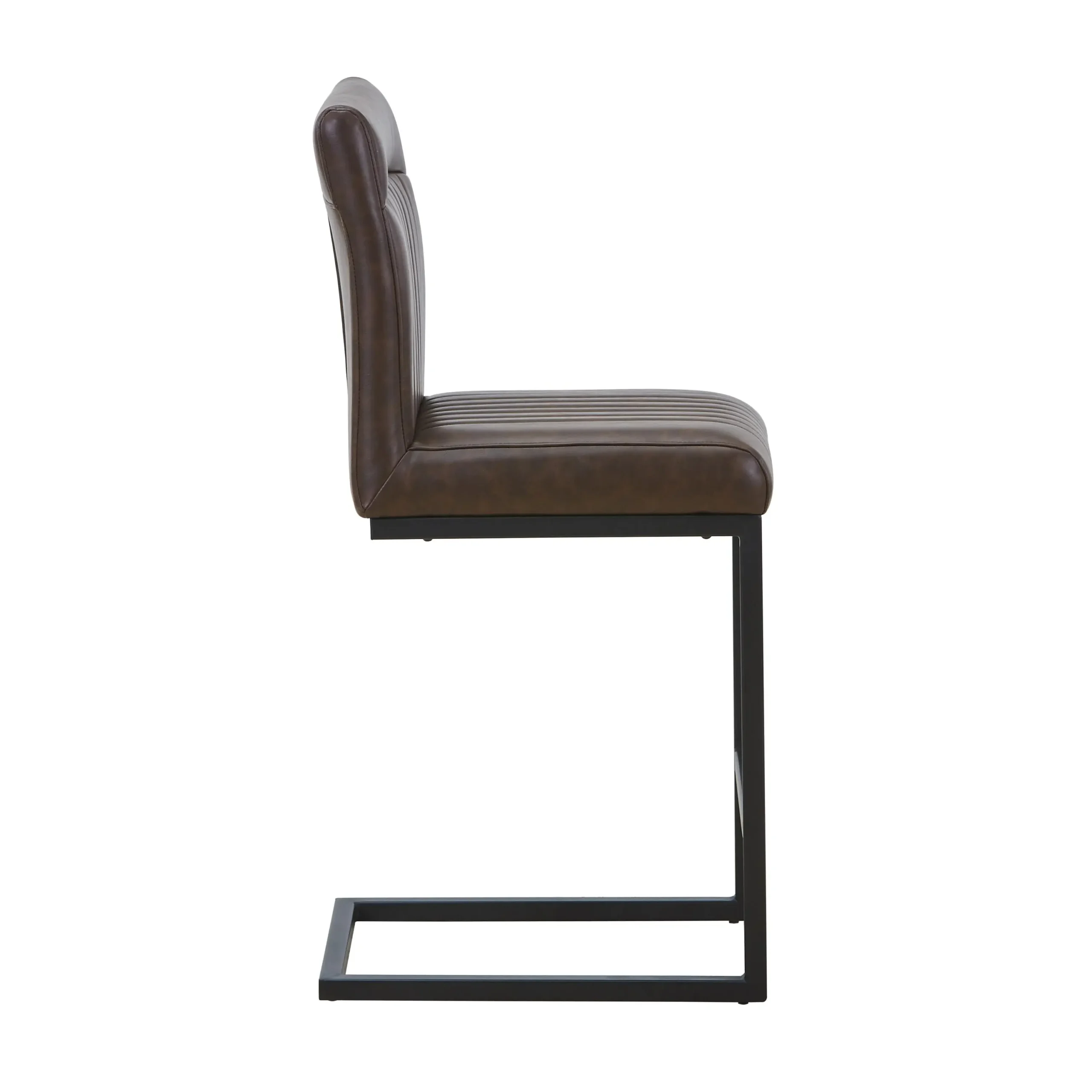 Ludlow Leather Effect Brown Bar Stool - Image 3