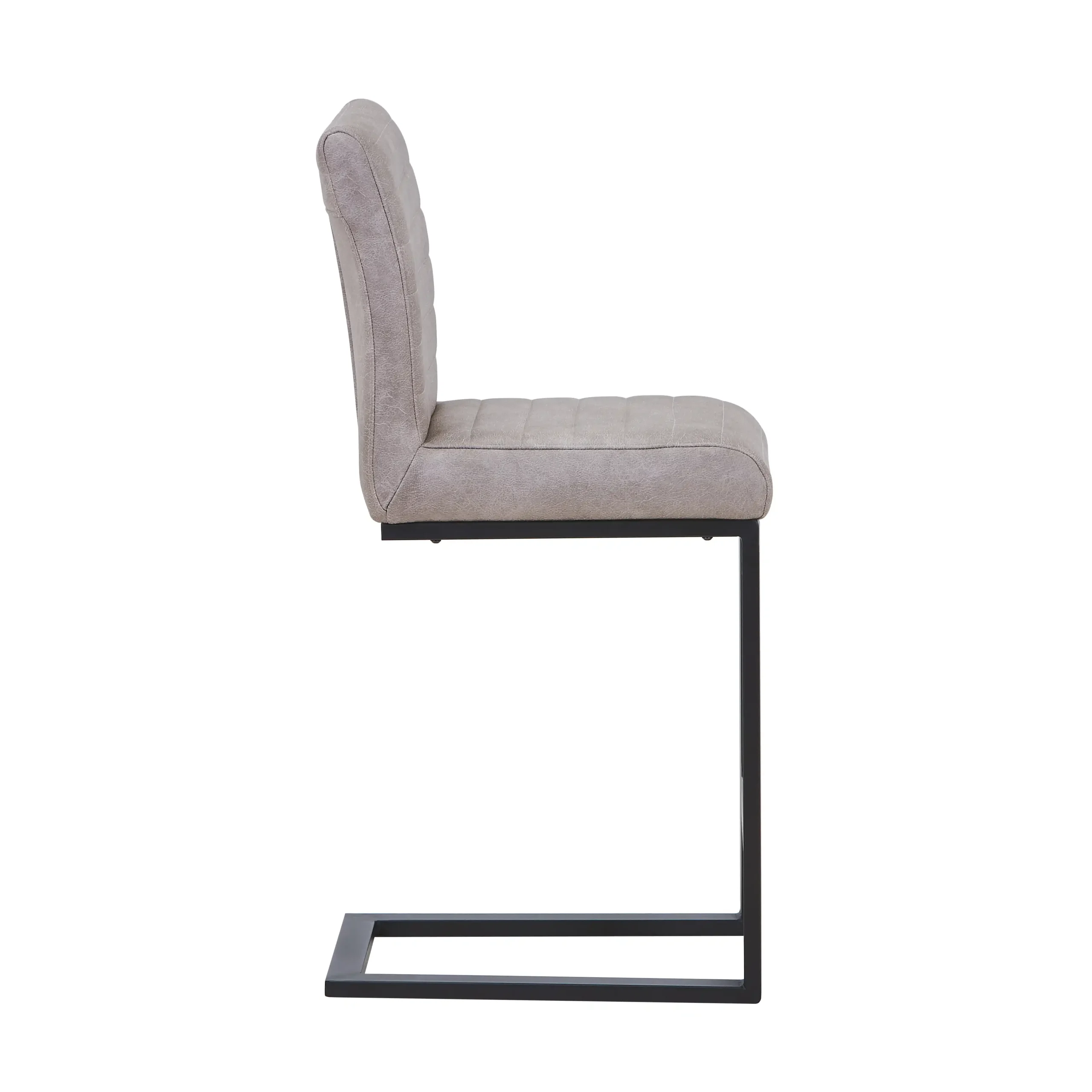 Belvoir Leather Effect Stone Grey Bar Stool - Image 3