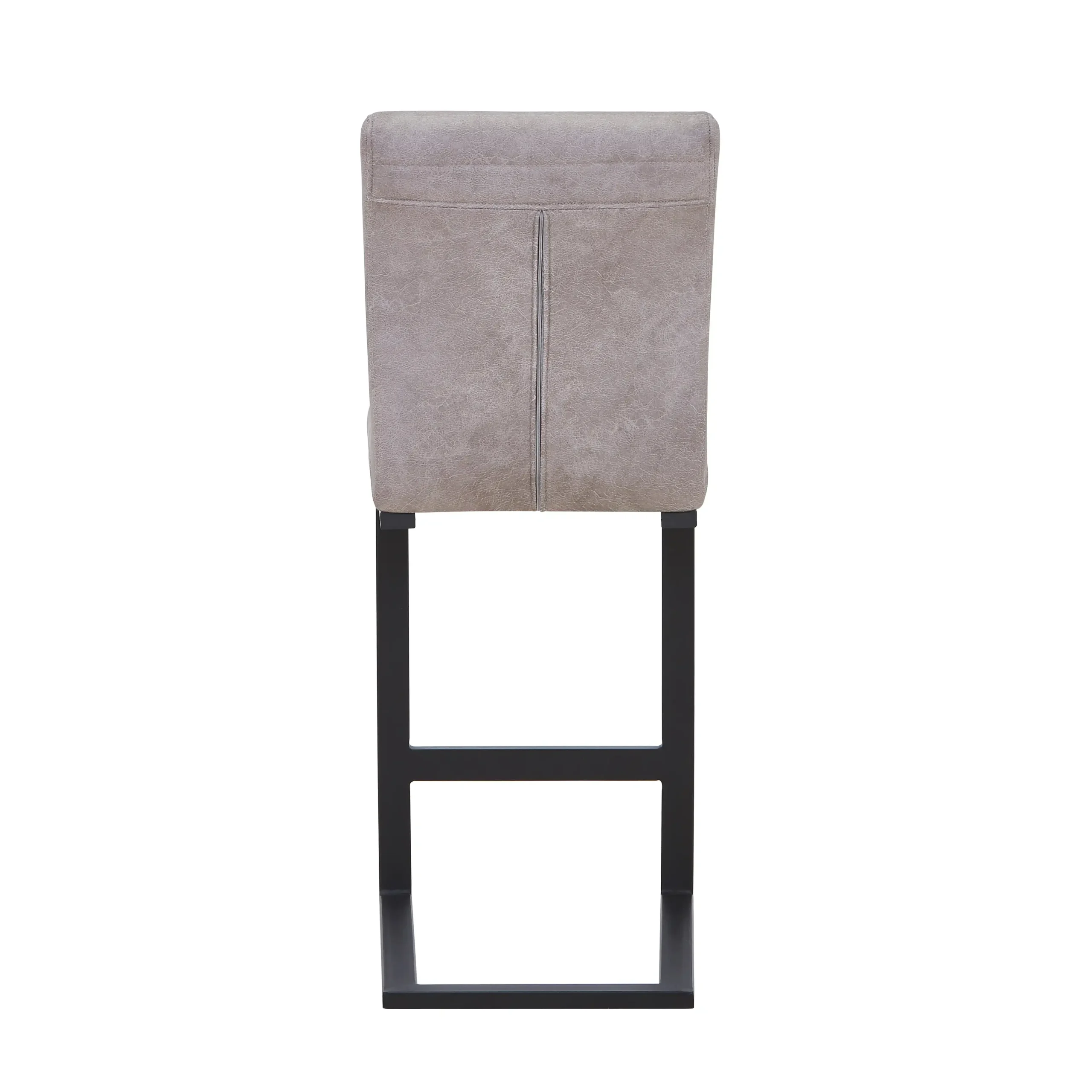 Belvoir Leather Effect Stone Grey Bar Stool - Image 4