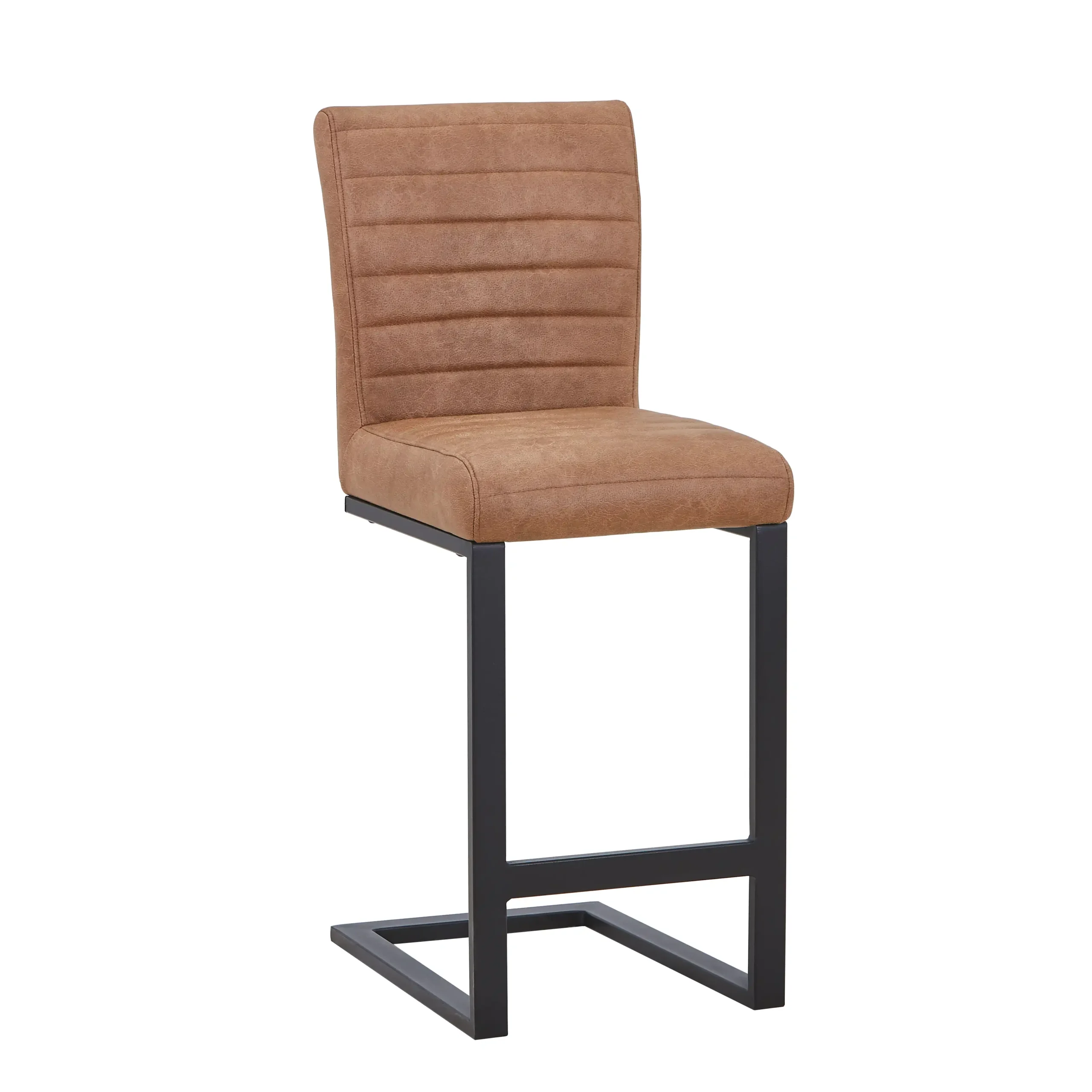 Belvoir Leather Effect Tan Bar Stool