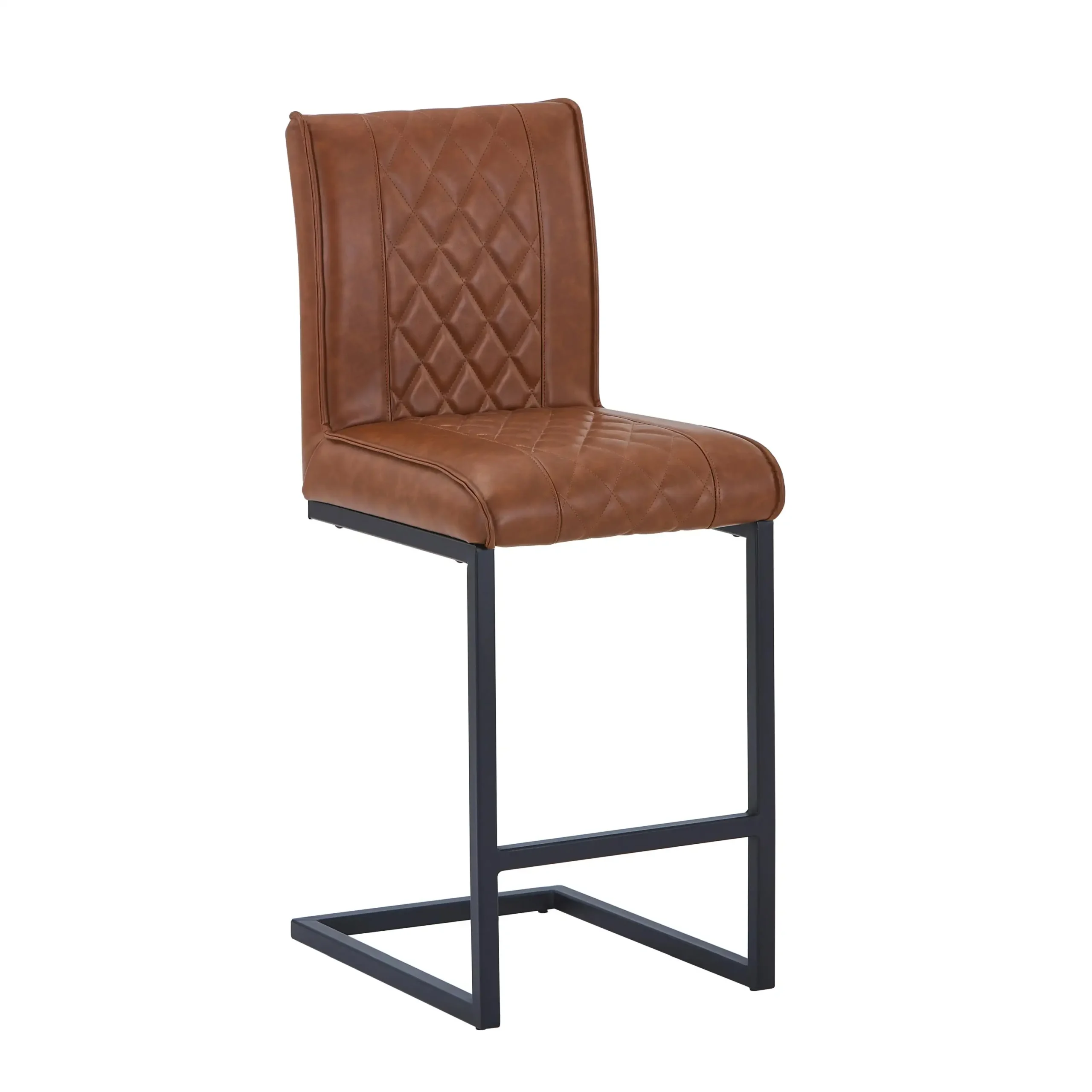Warwick Leather Effect Tuscan Tan Bar Stool