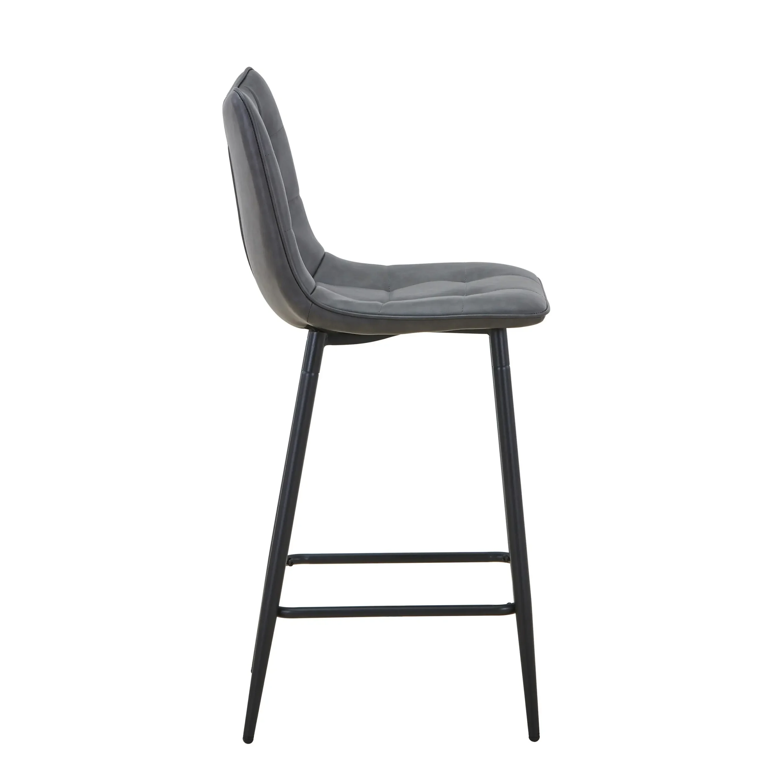 Alnwick Leather Effect Grey Bar Stool - Image 3