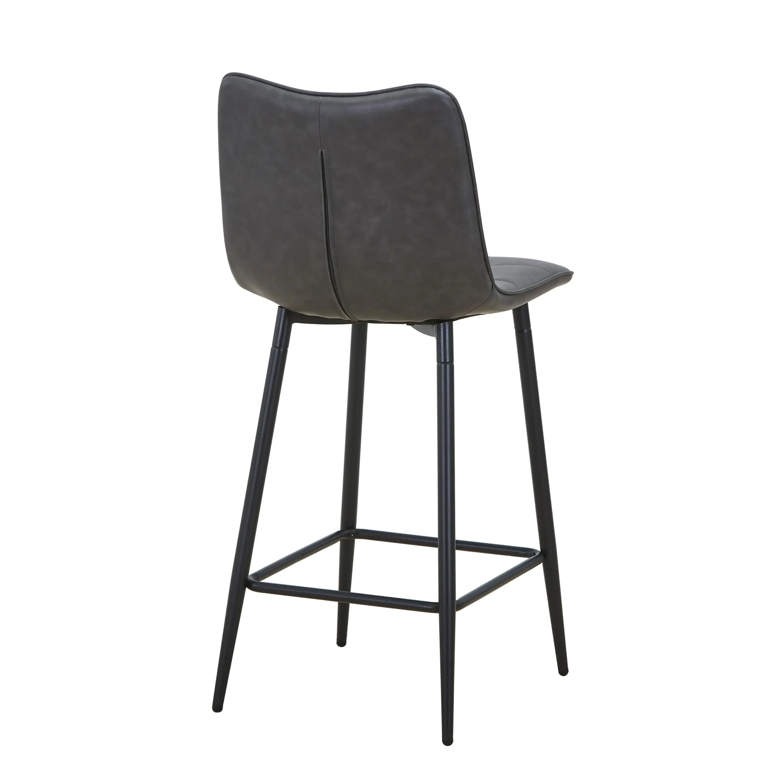 Alnwick Leather Effect Grey Bar Stool - Image 5