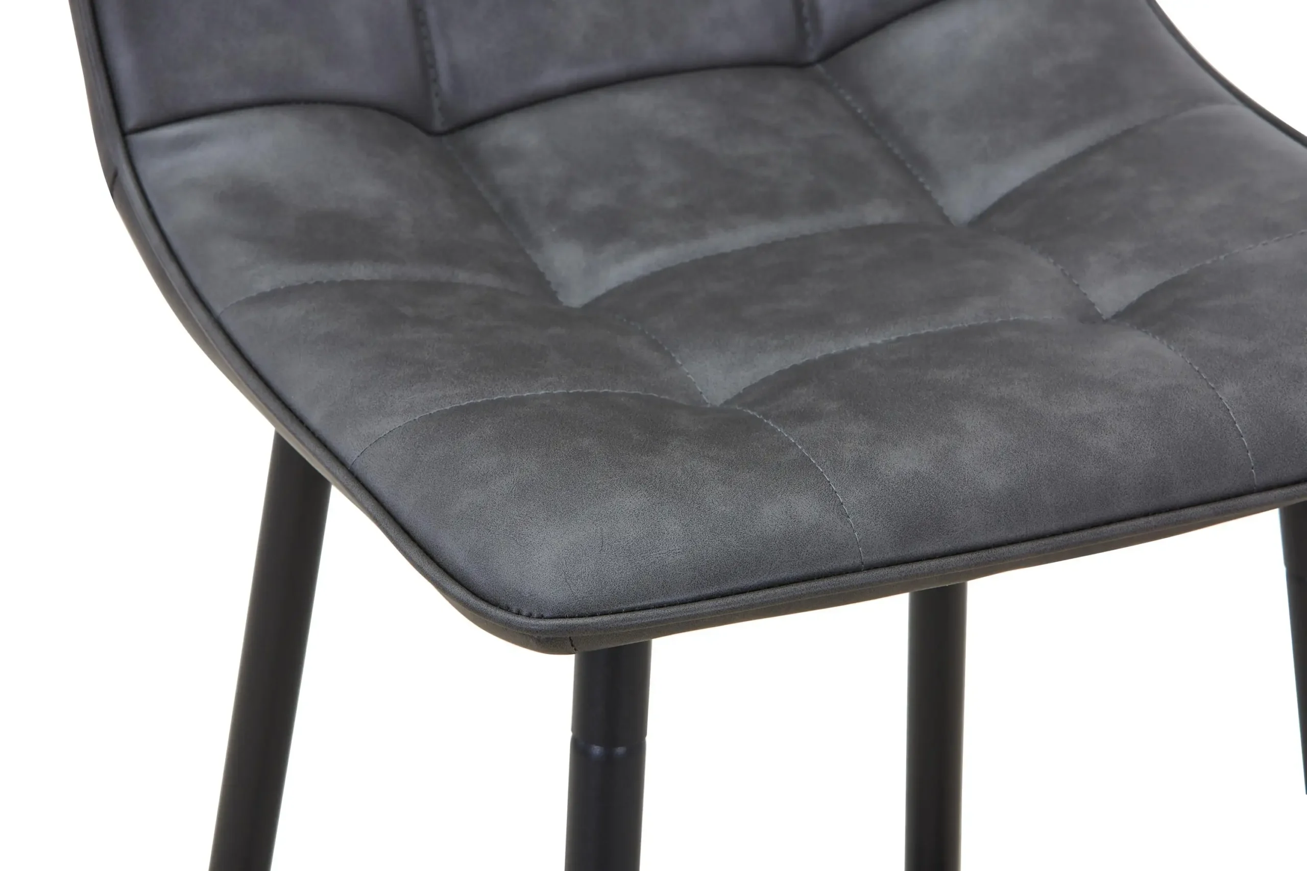 Alnwick Leather Effect Grey Bar Stool - Image 6