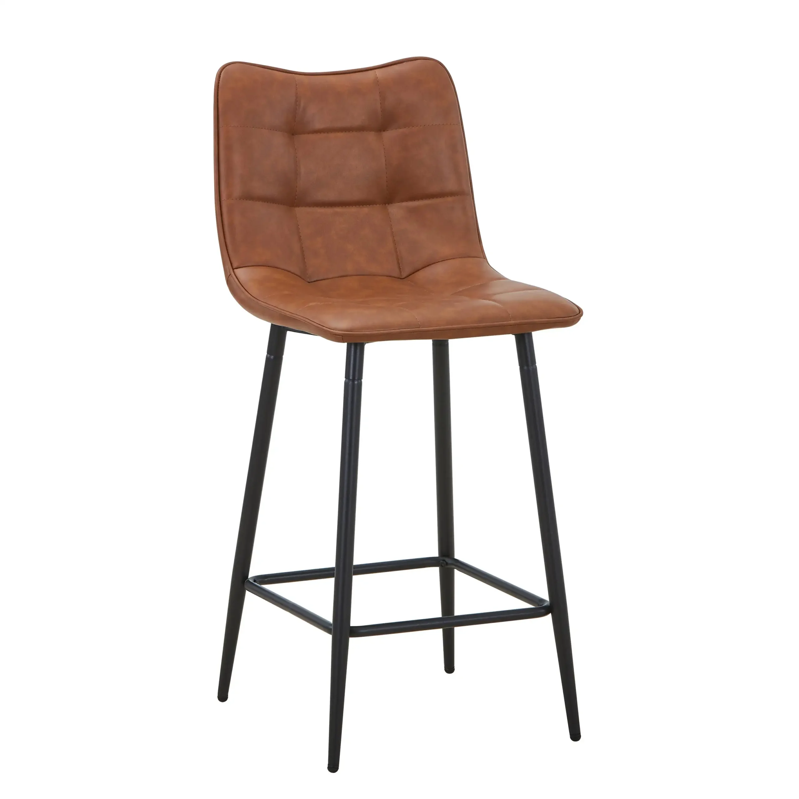 Alnwick Leather Effect Tuscan Tan Bar Stool