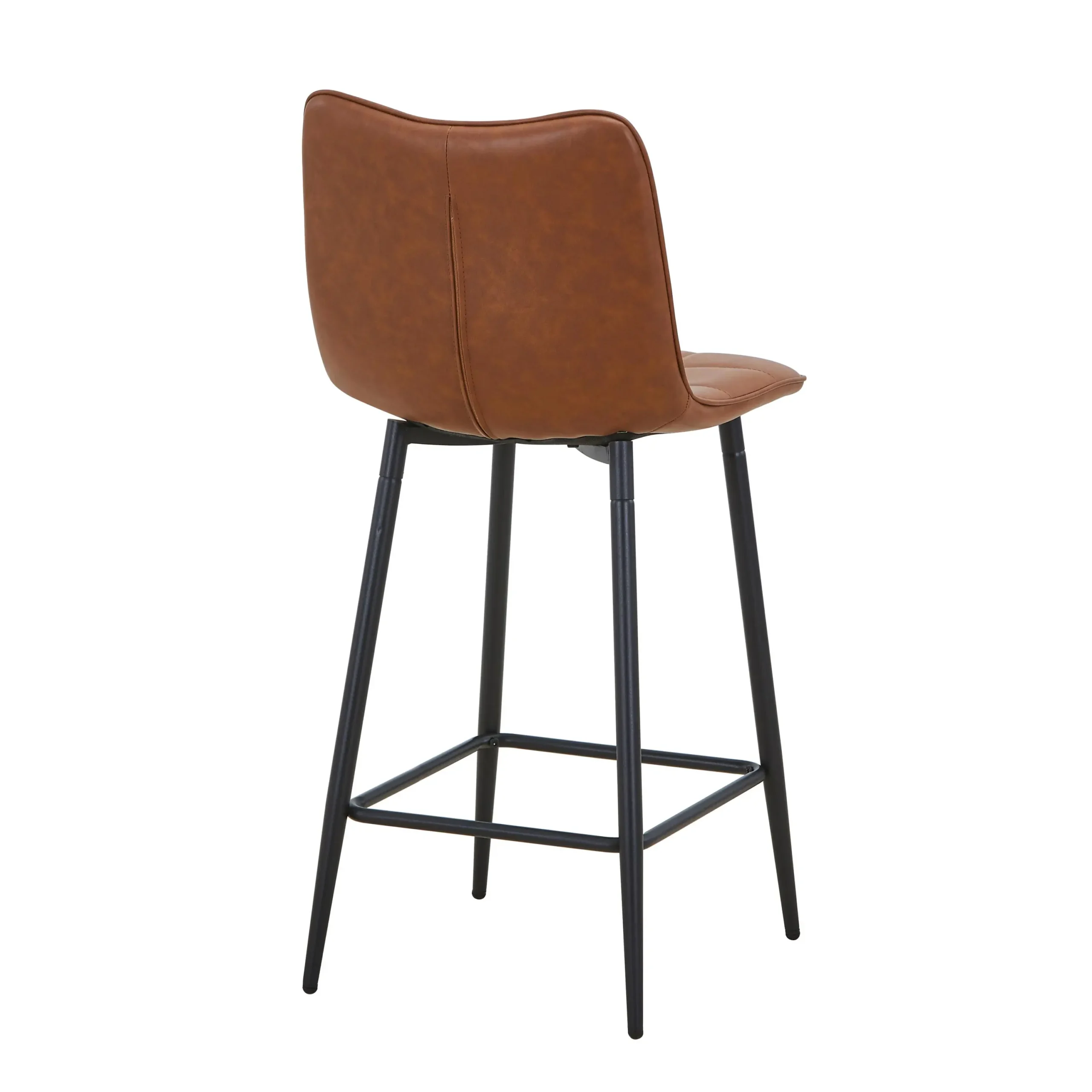 Alnwick Leather Effect Tuscan Tan Bar Stool - Image 2
