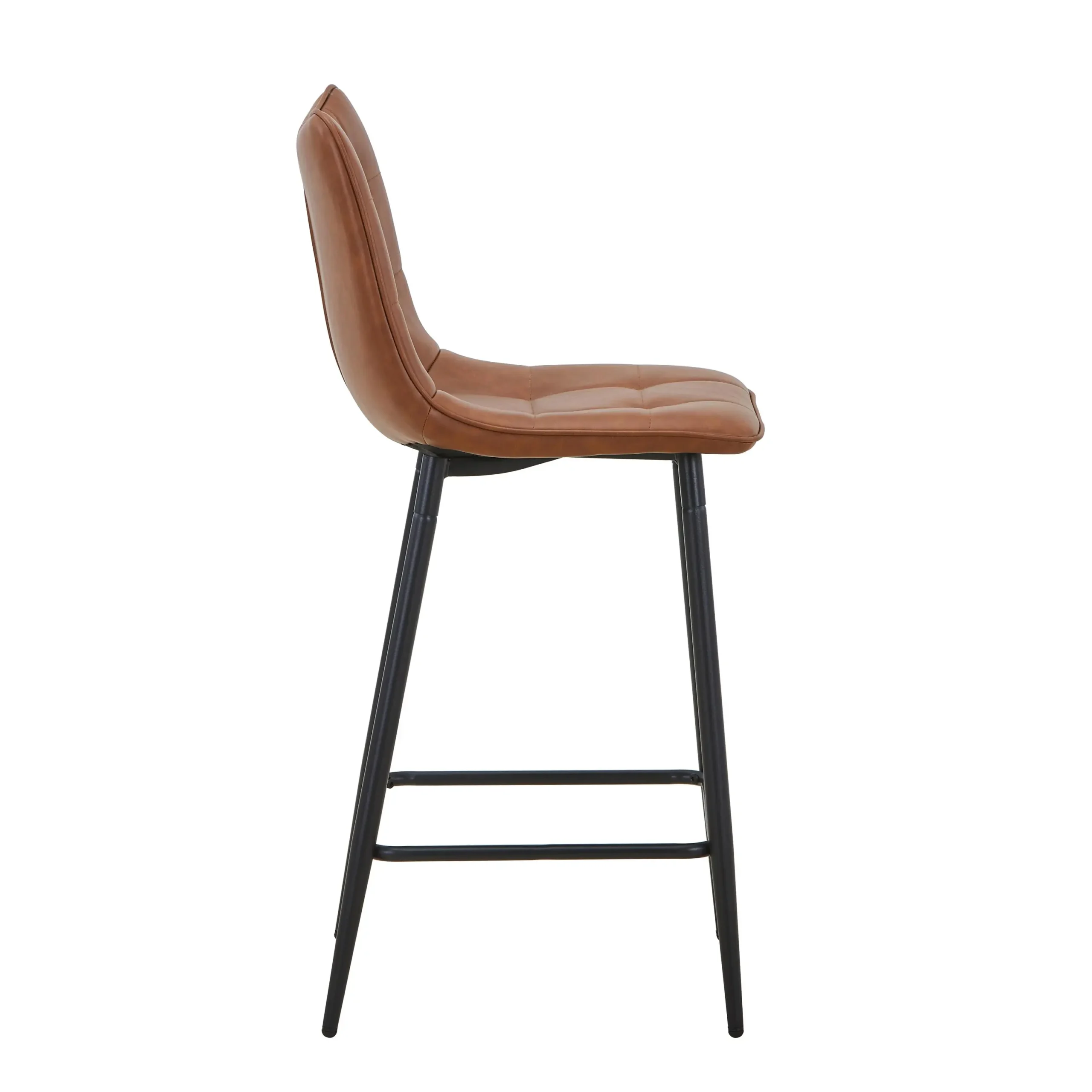 Alnwick Leather Effect Tuscan Tan Bar Stool - Image 3