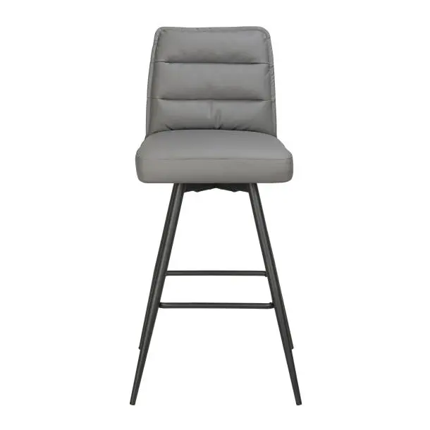 Stylus Leather Effect Taupe Bar Stool - Image 6