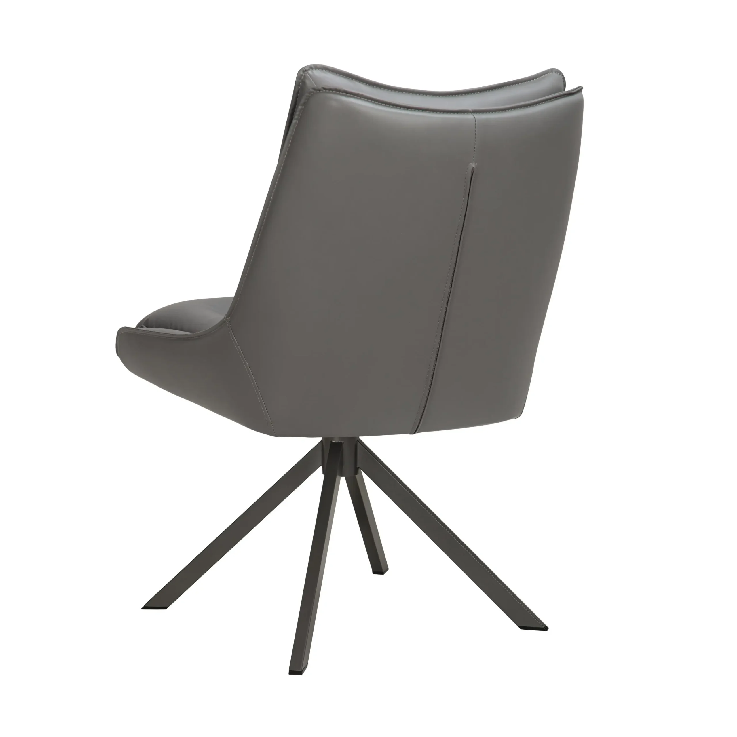 Vogue Leather Effect Grey Dining Chair - Image 2