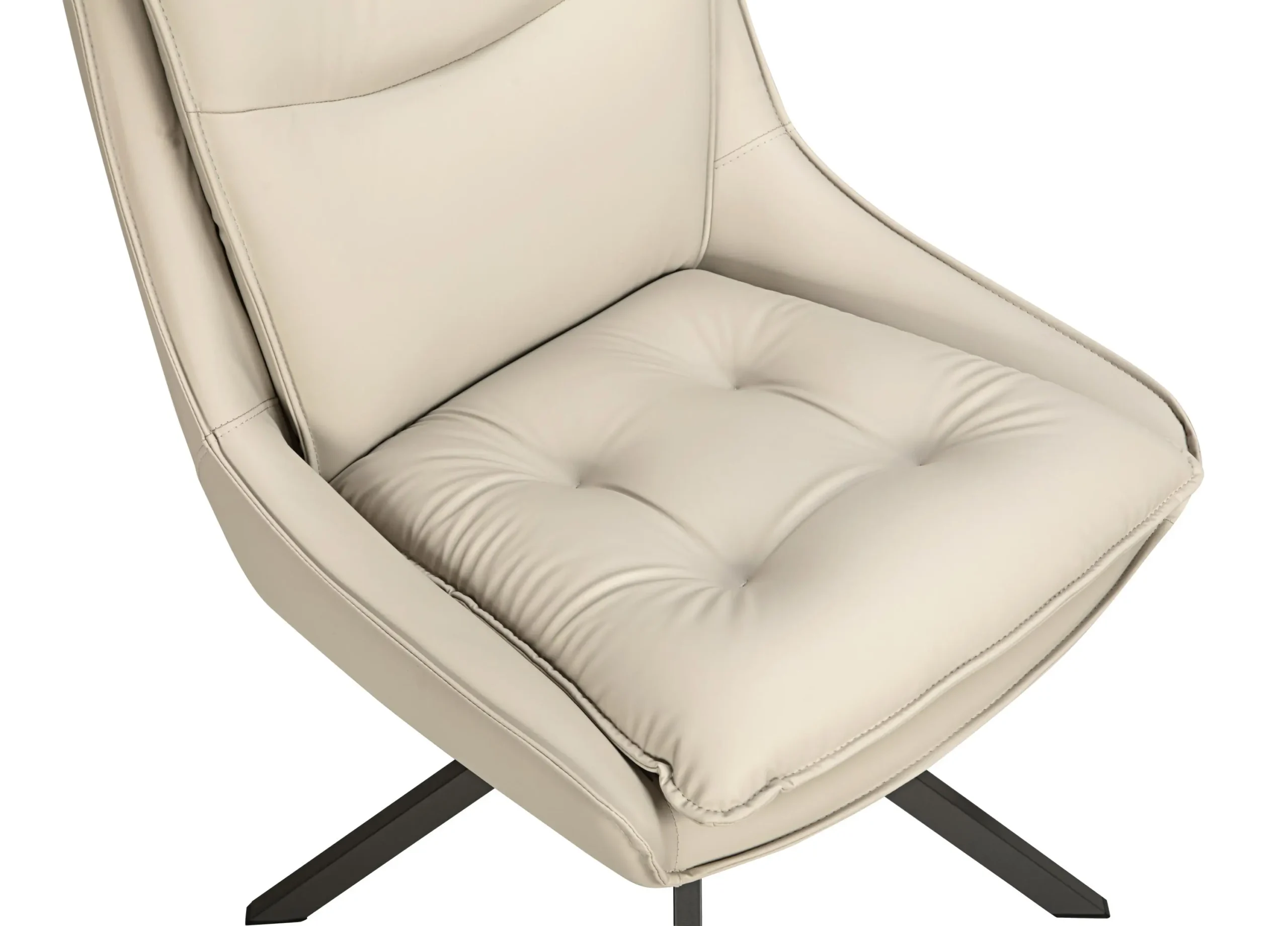 Vogue Leather Effect Stone Dining Chair - Image 5