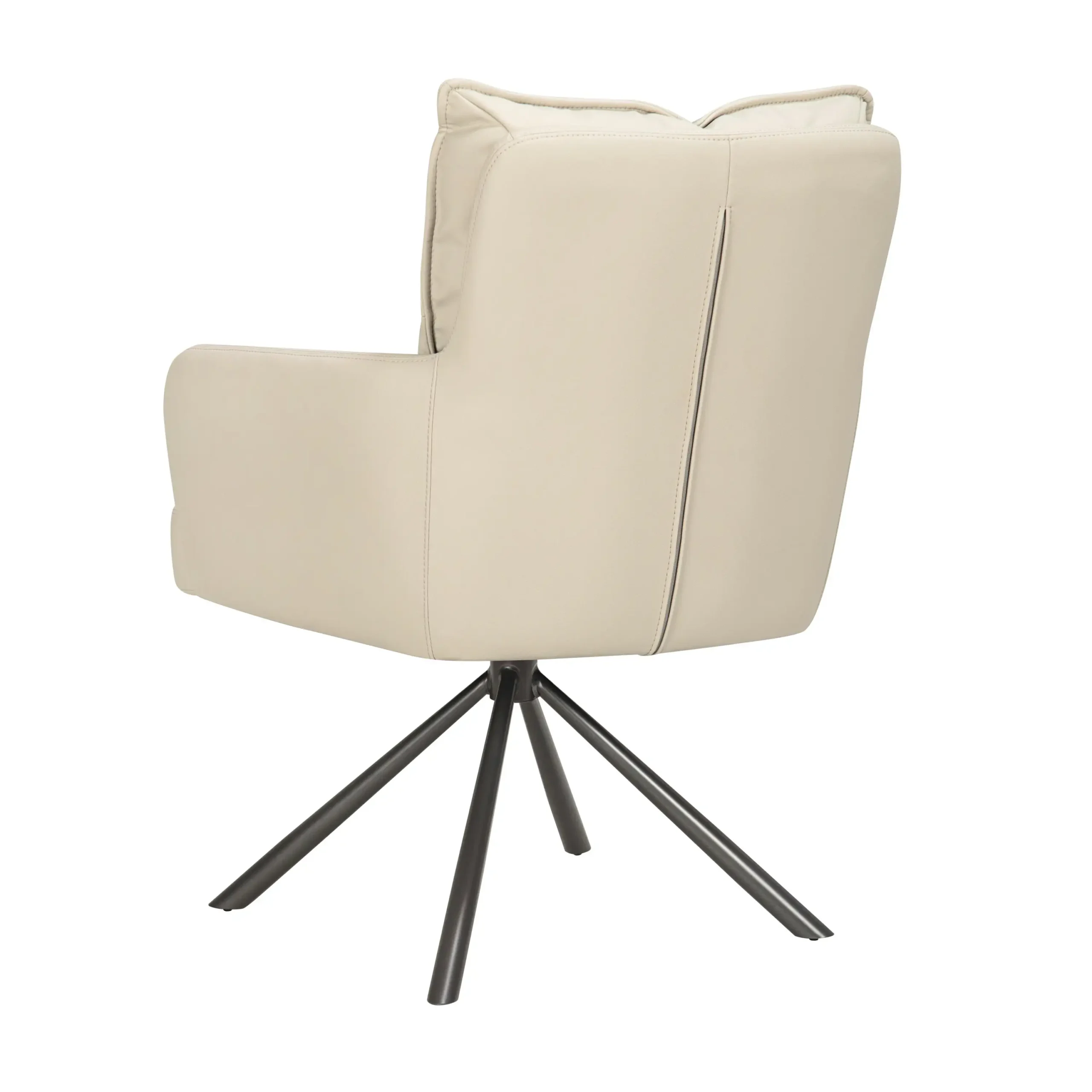 Luxe Leather Effect Latte Dining Chair - Image 2