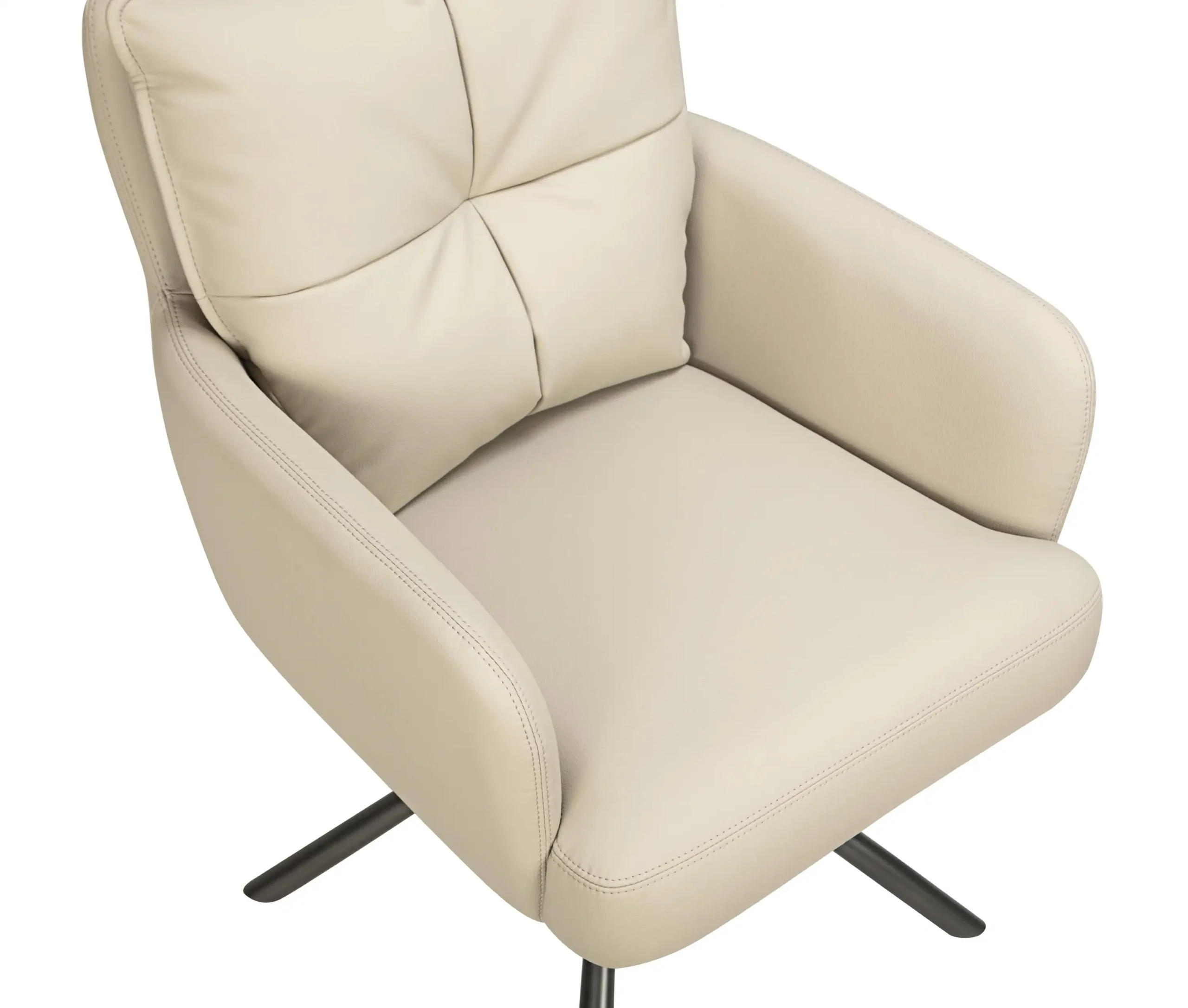 Luxe Leather Effect Latte Dining Chair - Image 5