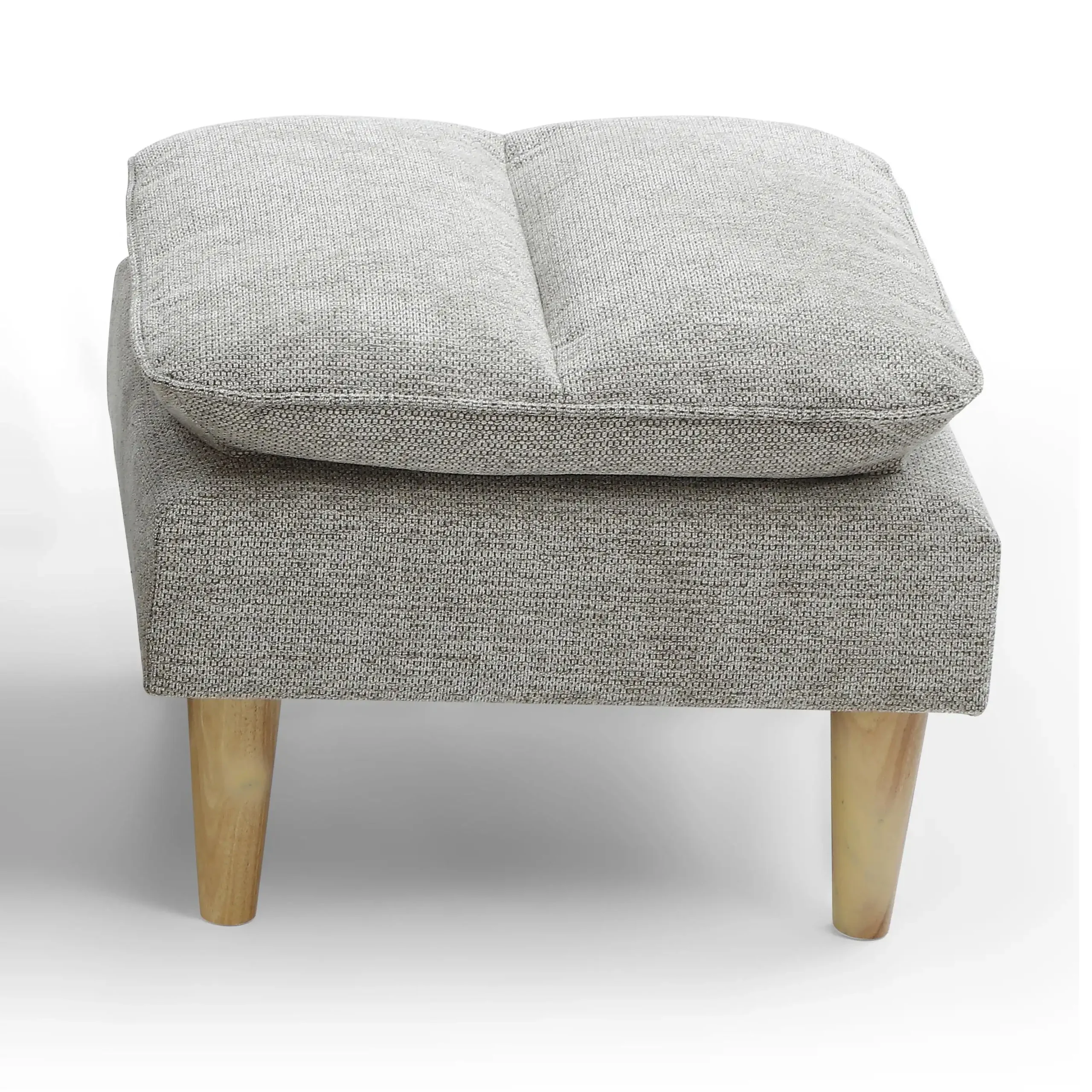 Cosy Rest Chenille Effect Natural Footstool - Image 2