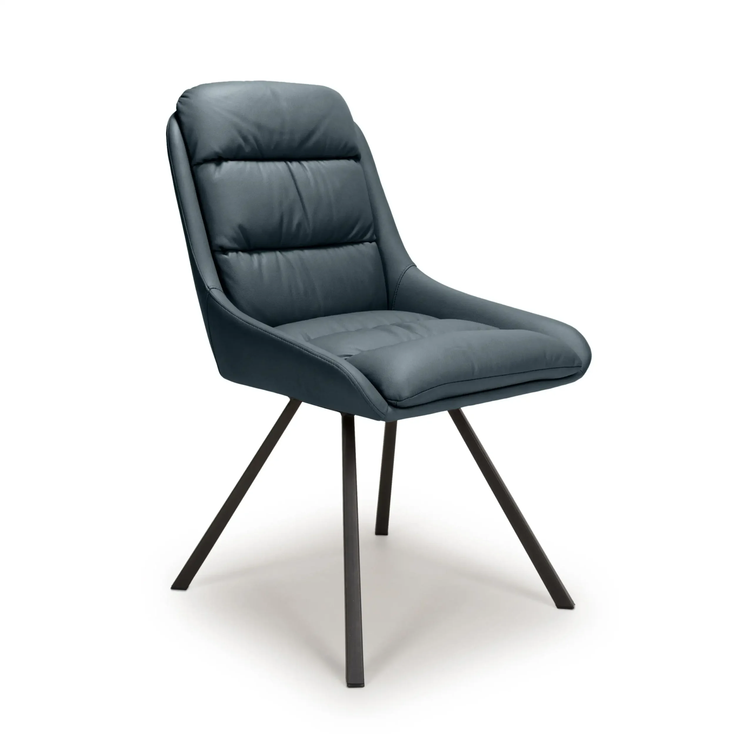 Arnhem Leather Effect Midnight Blue Dining Chair