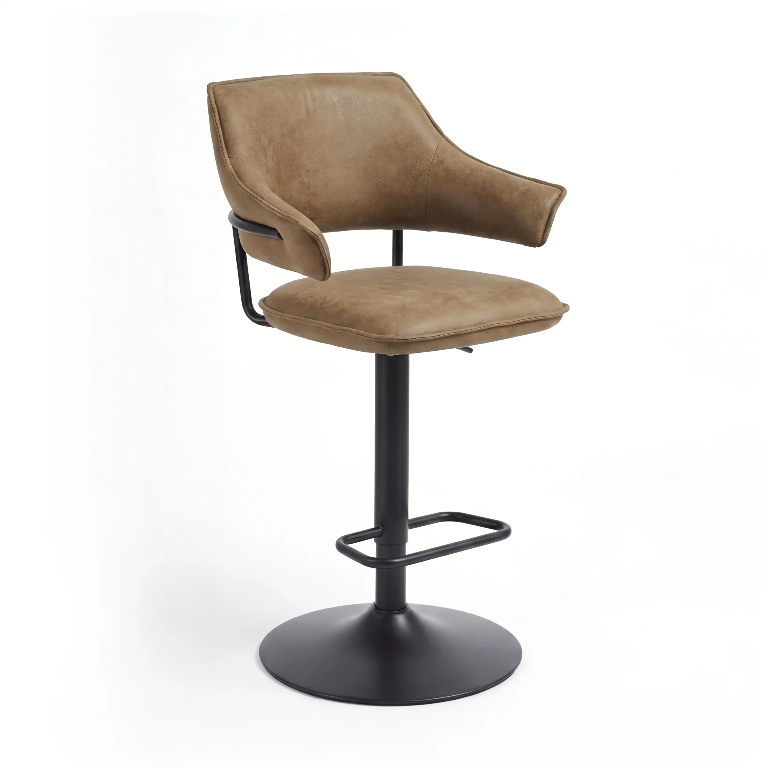 Geneva Leather Effect Tuscan Tan Bar Stool