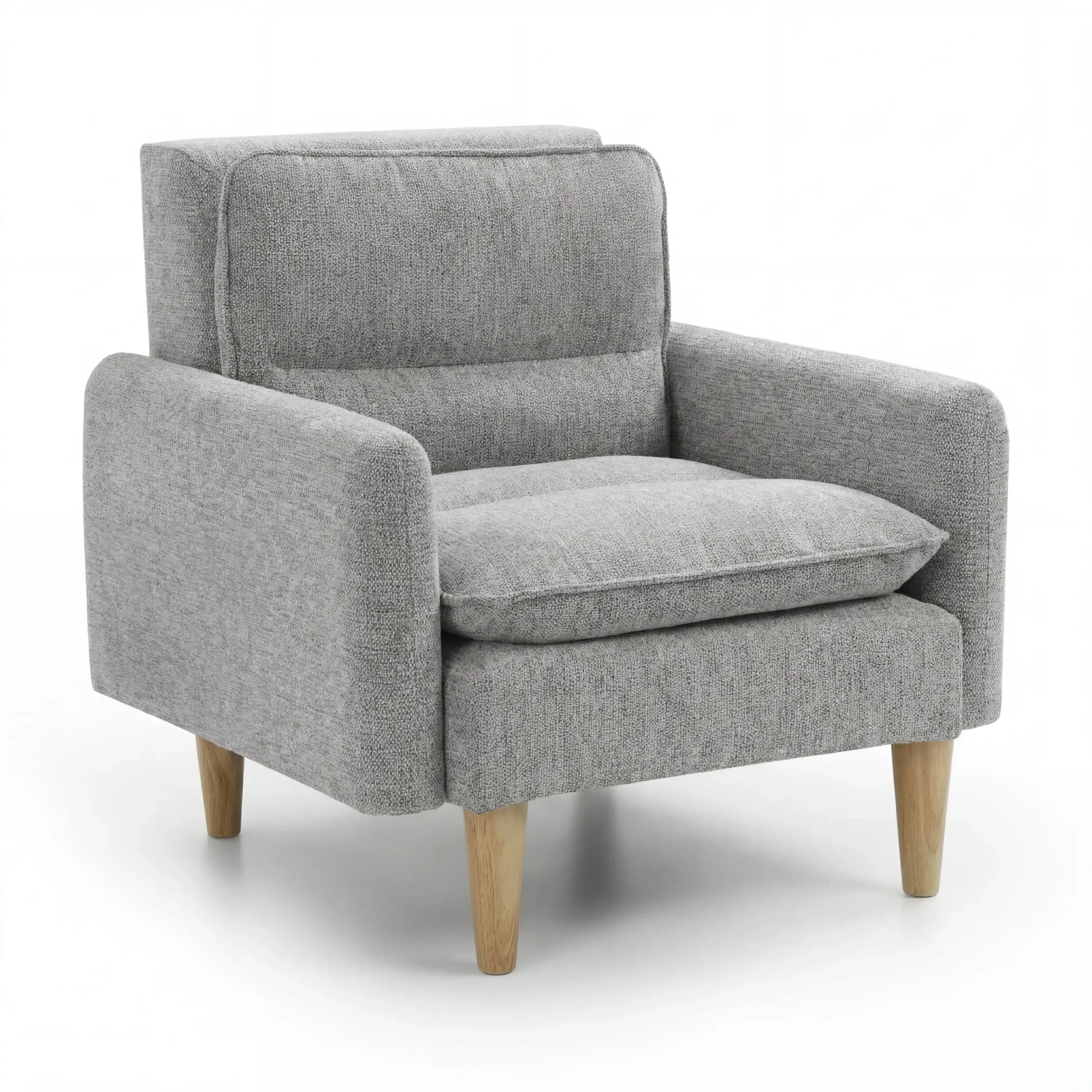 Cosy Rest Chenille Effect Light Grey Armchair